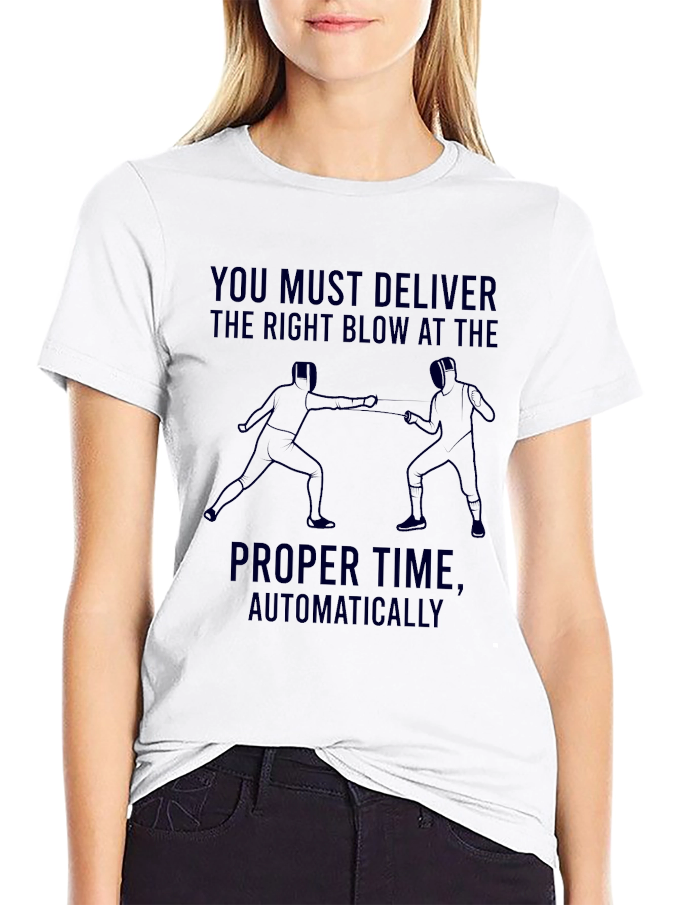Black Fencing T-Shirt - Deliver the Right Blow view 9