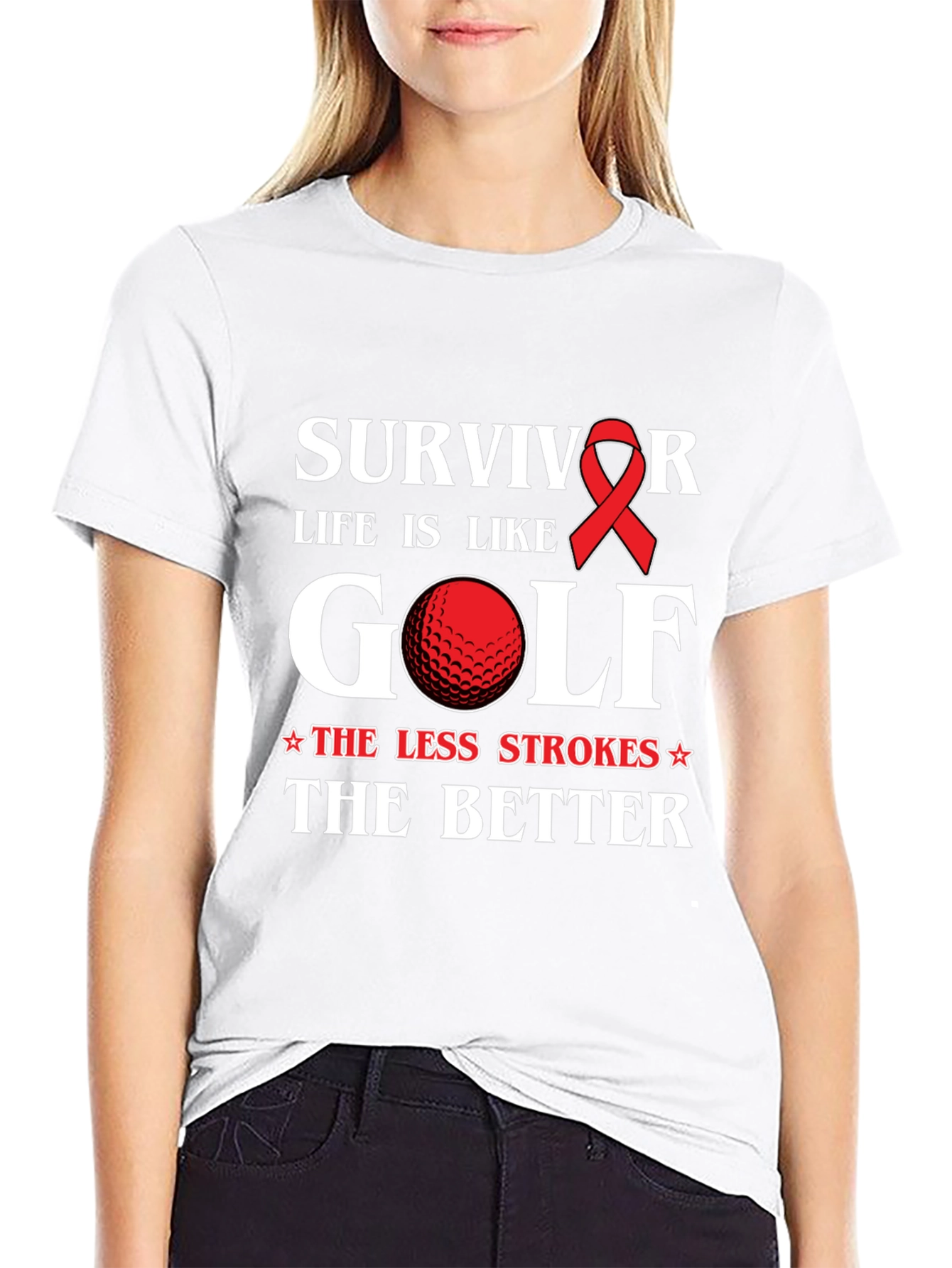 Black Survivor Golf T-Shirt - Life is Like Golf view 9