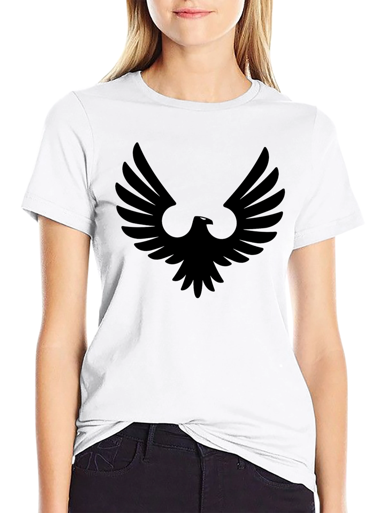 Black Black Eagle Graphic Tee - Modern Style view 9