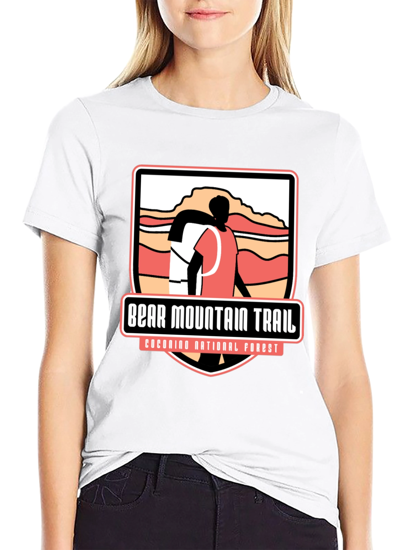 Black Bear Mountain Trail Black Graphic Tee view 9