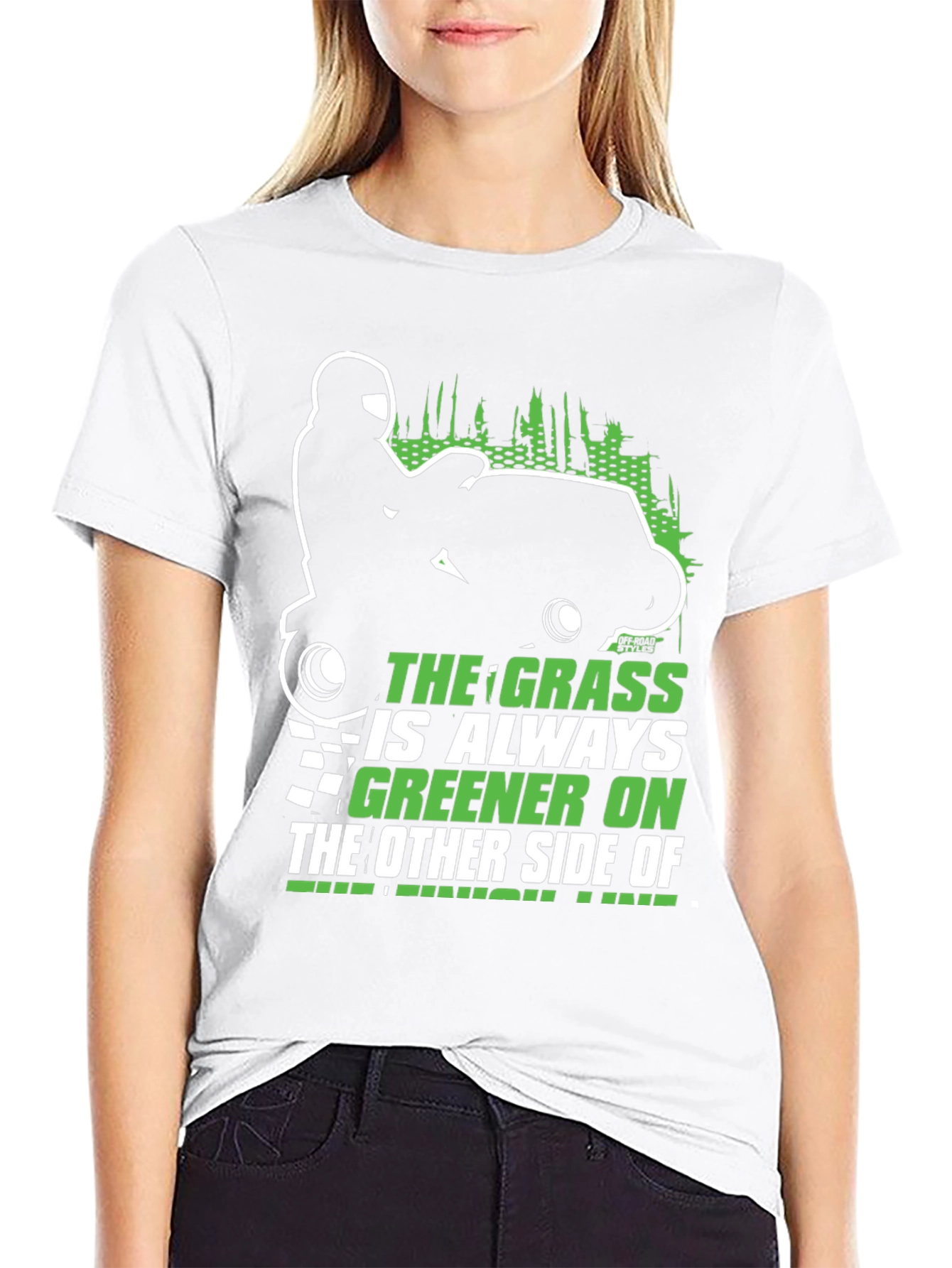 Black The Grass is Always Greener T-Shirt view 9