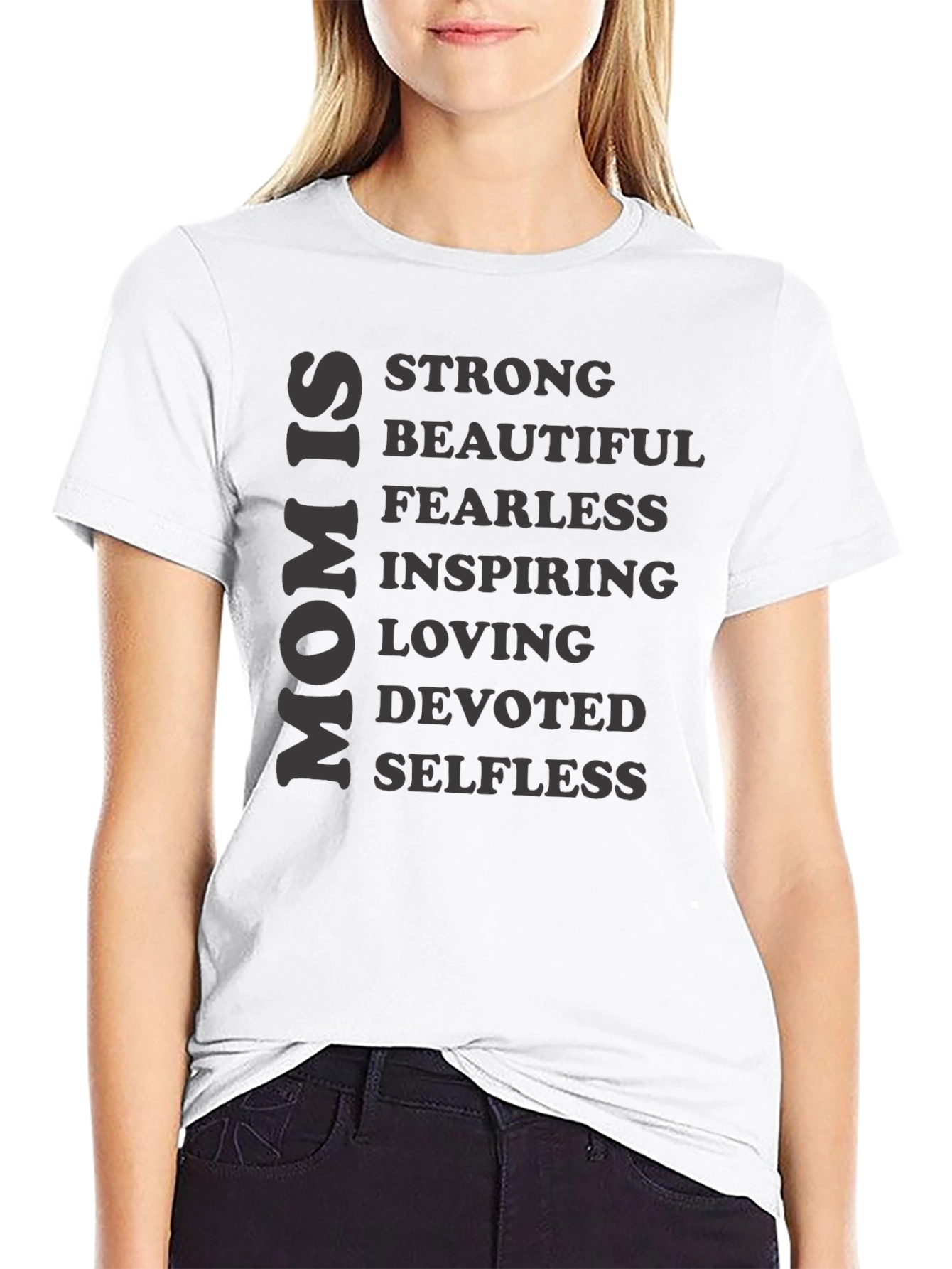 Black Mom Is Strong Graphic T-Shirt view 9
