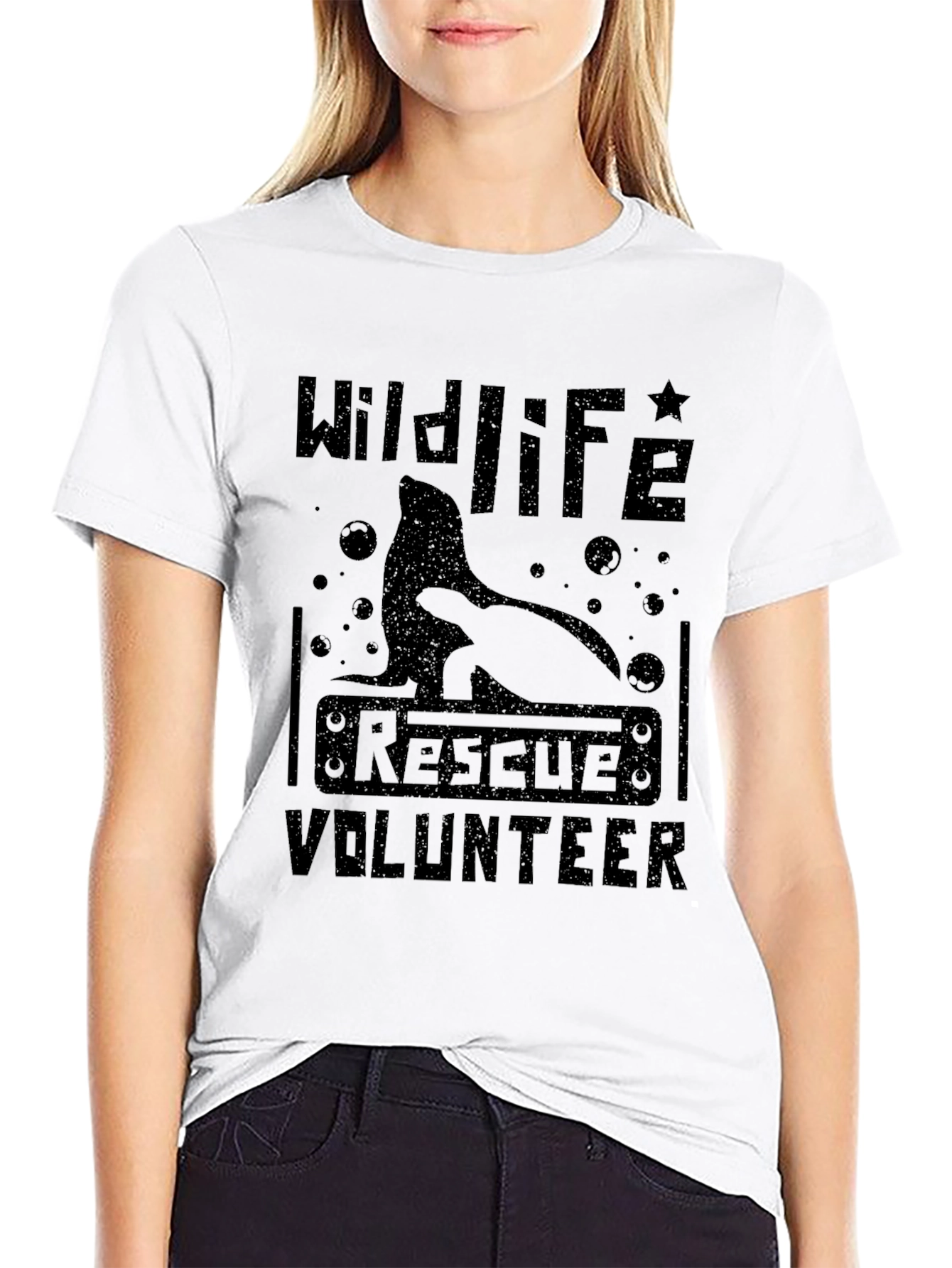 Wildlife Rescue Volunteer Black T-Shirt - 9