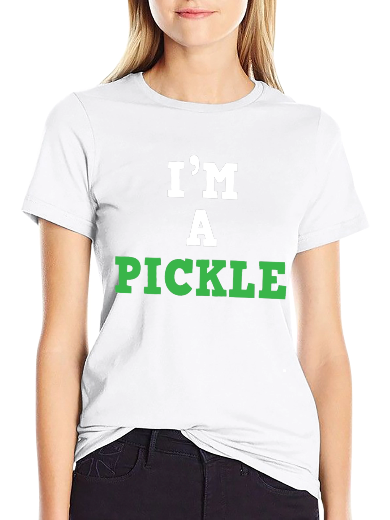 Black I'm A Pickle T-Shirt - Funny Graphic Tee view 9