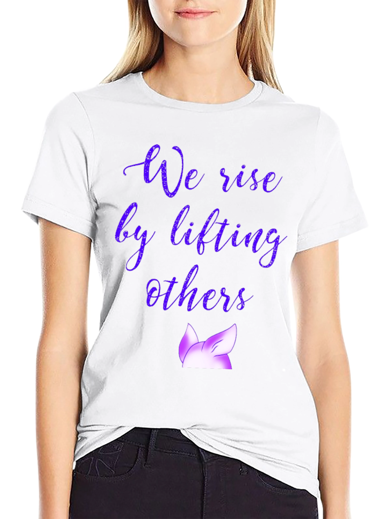 Black We Rise by Lifting Others T-Shirt view 9