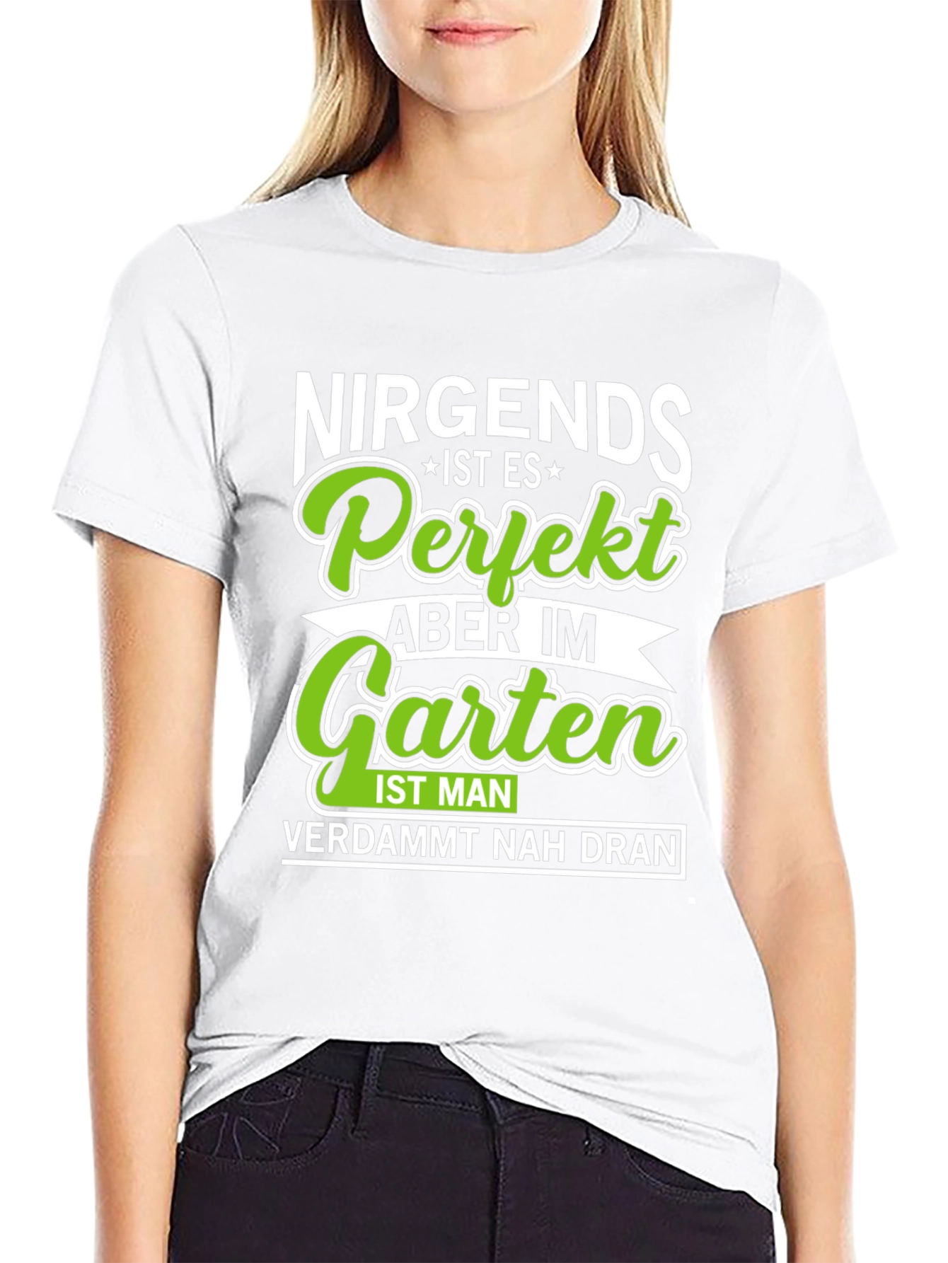 Black Nirgends Perfekt Garten T-Shirt view 9