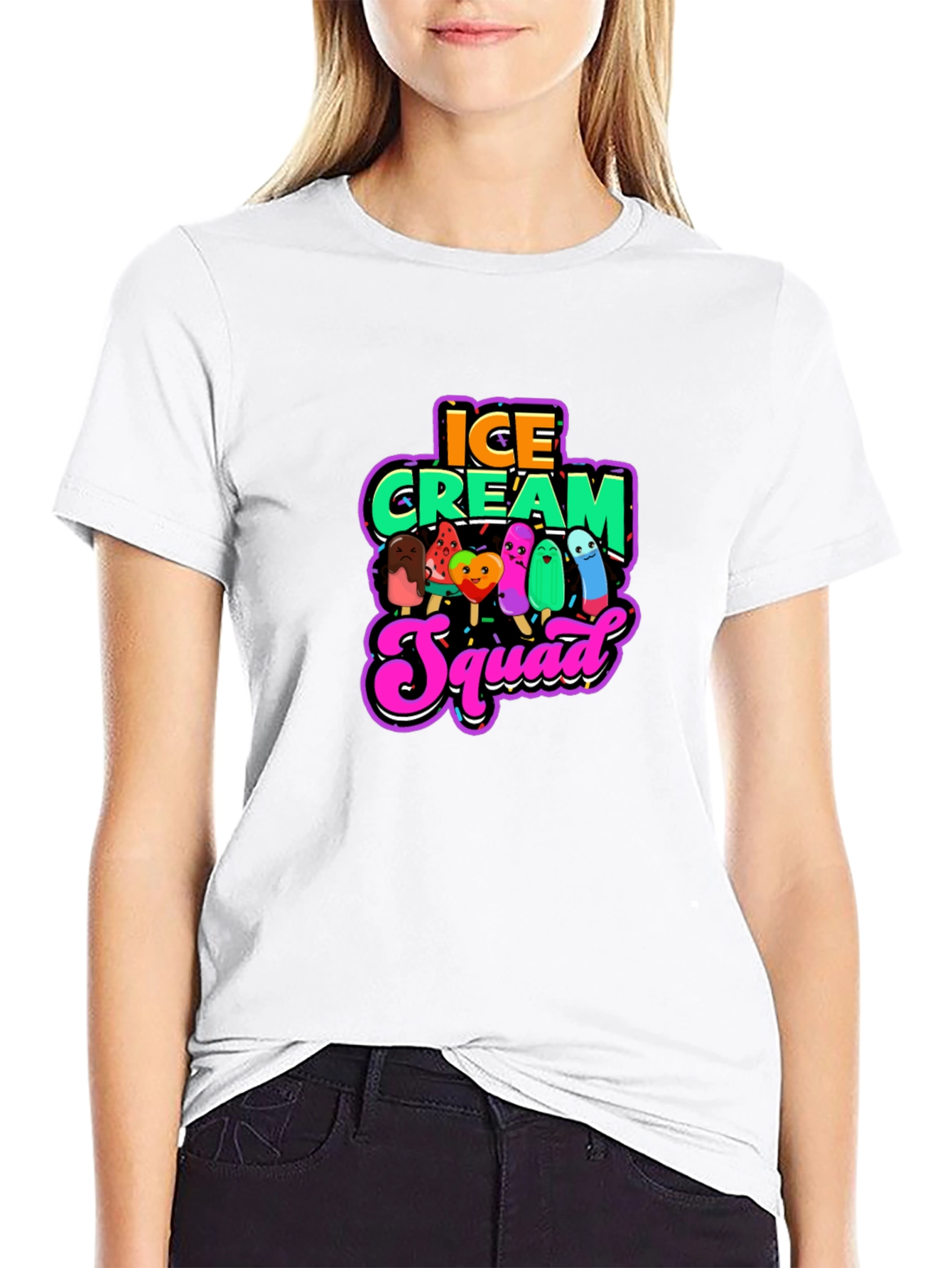 Black Ice Cream Squad Graphic Tee view 9