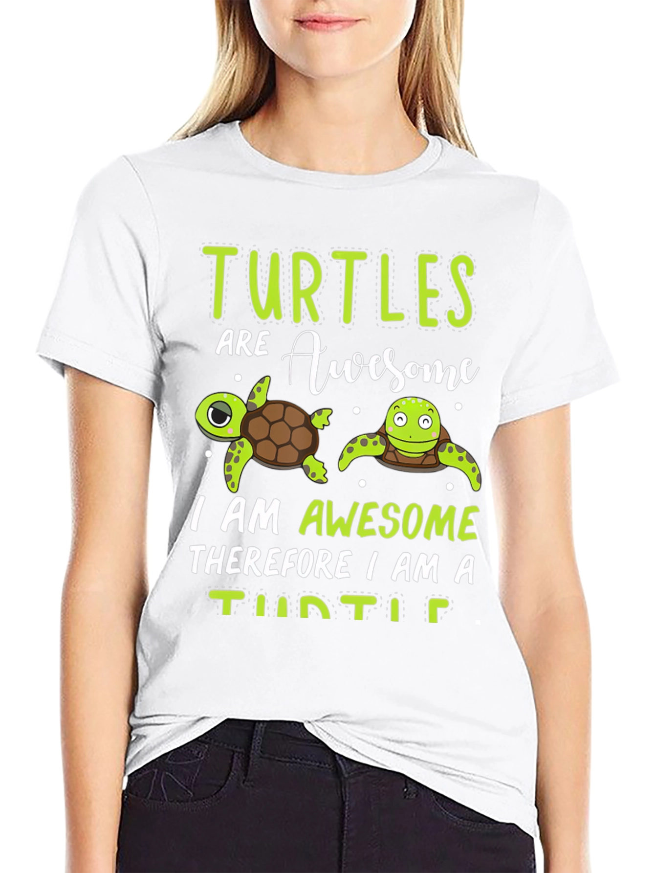 Black Turtles Are Awesome Graphic Tee view 9