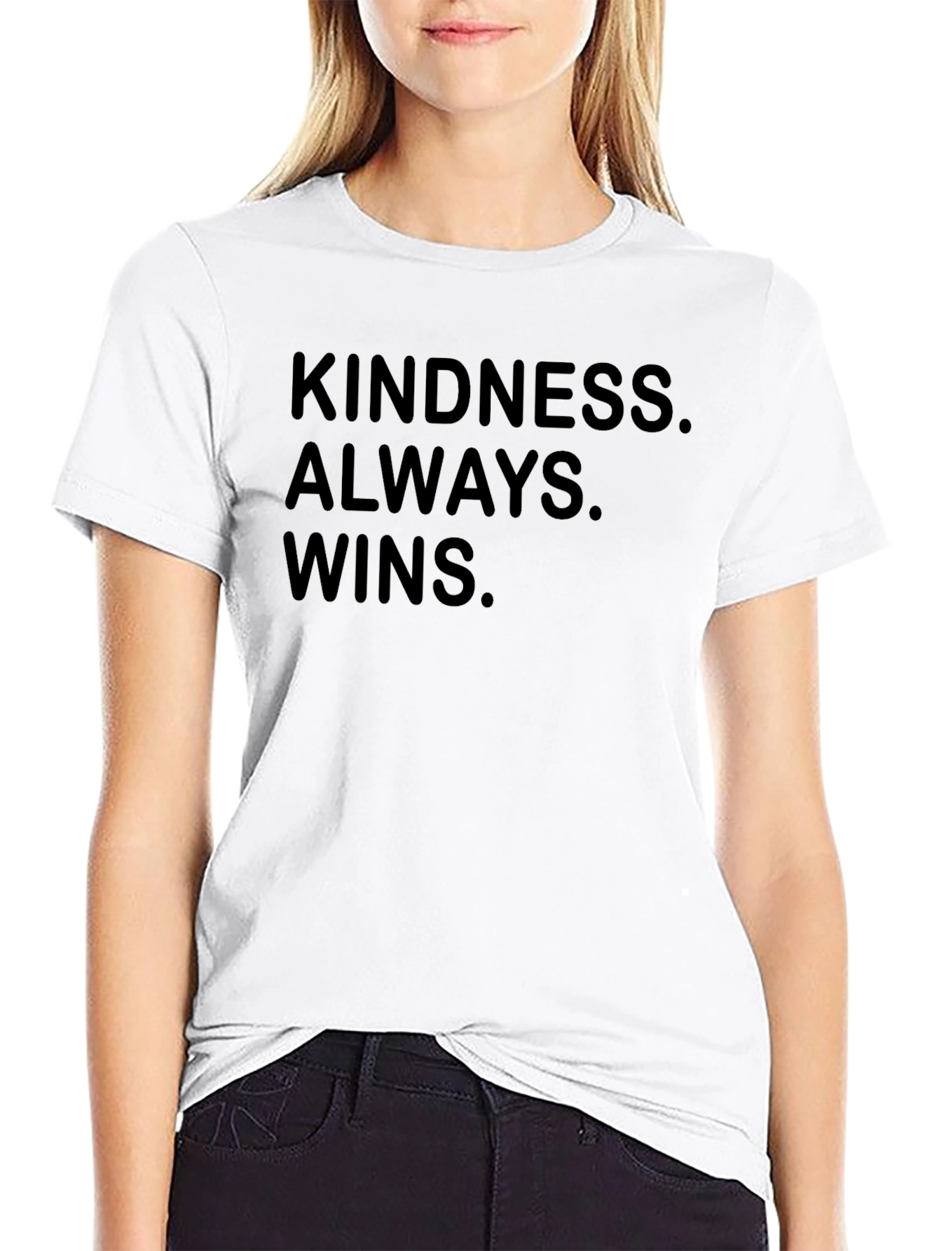 Black Kindness Always Wins Graphic Tee - Black view 9