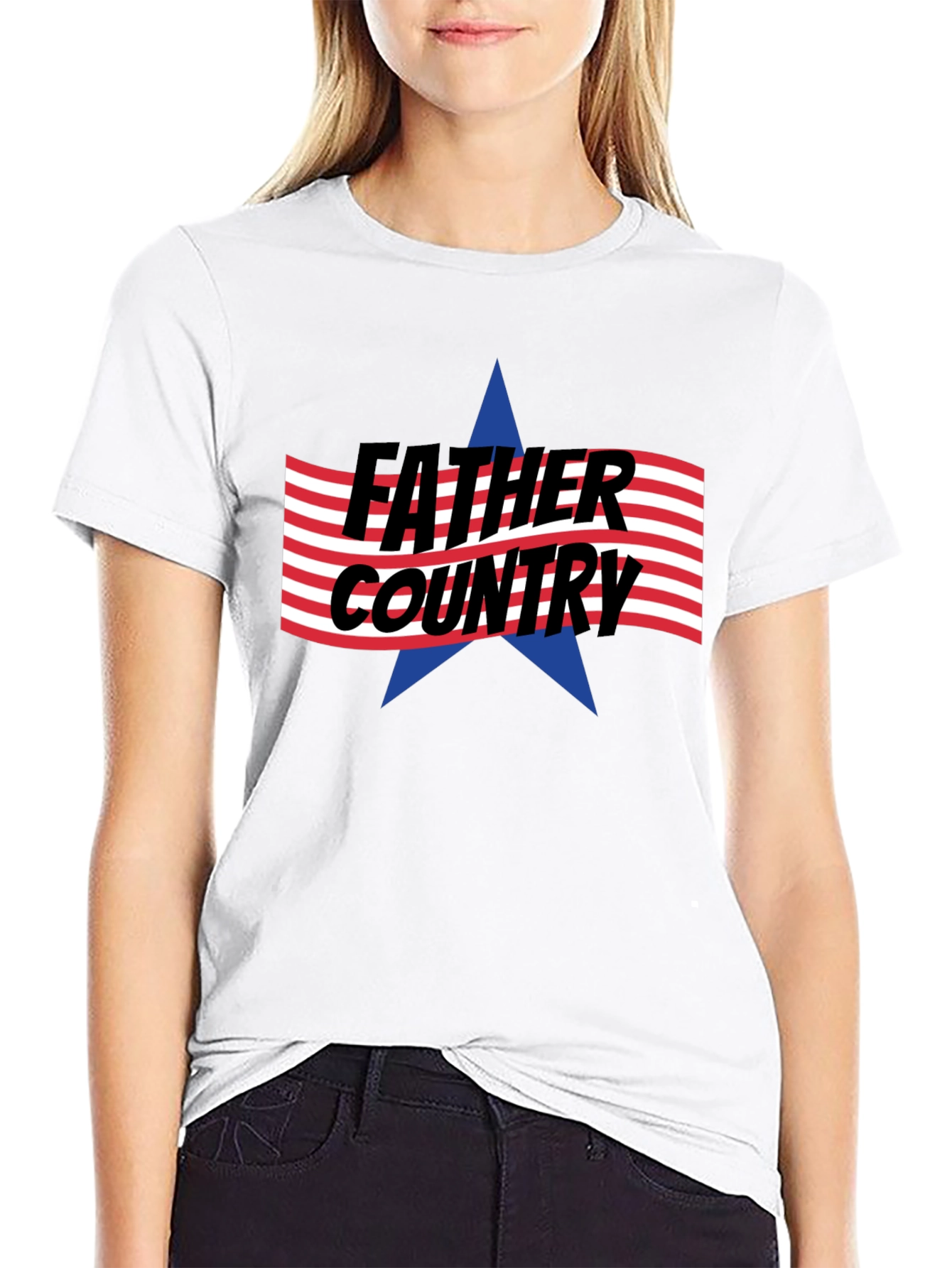 Black Father Country Patriotic T-Shirt view 9