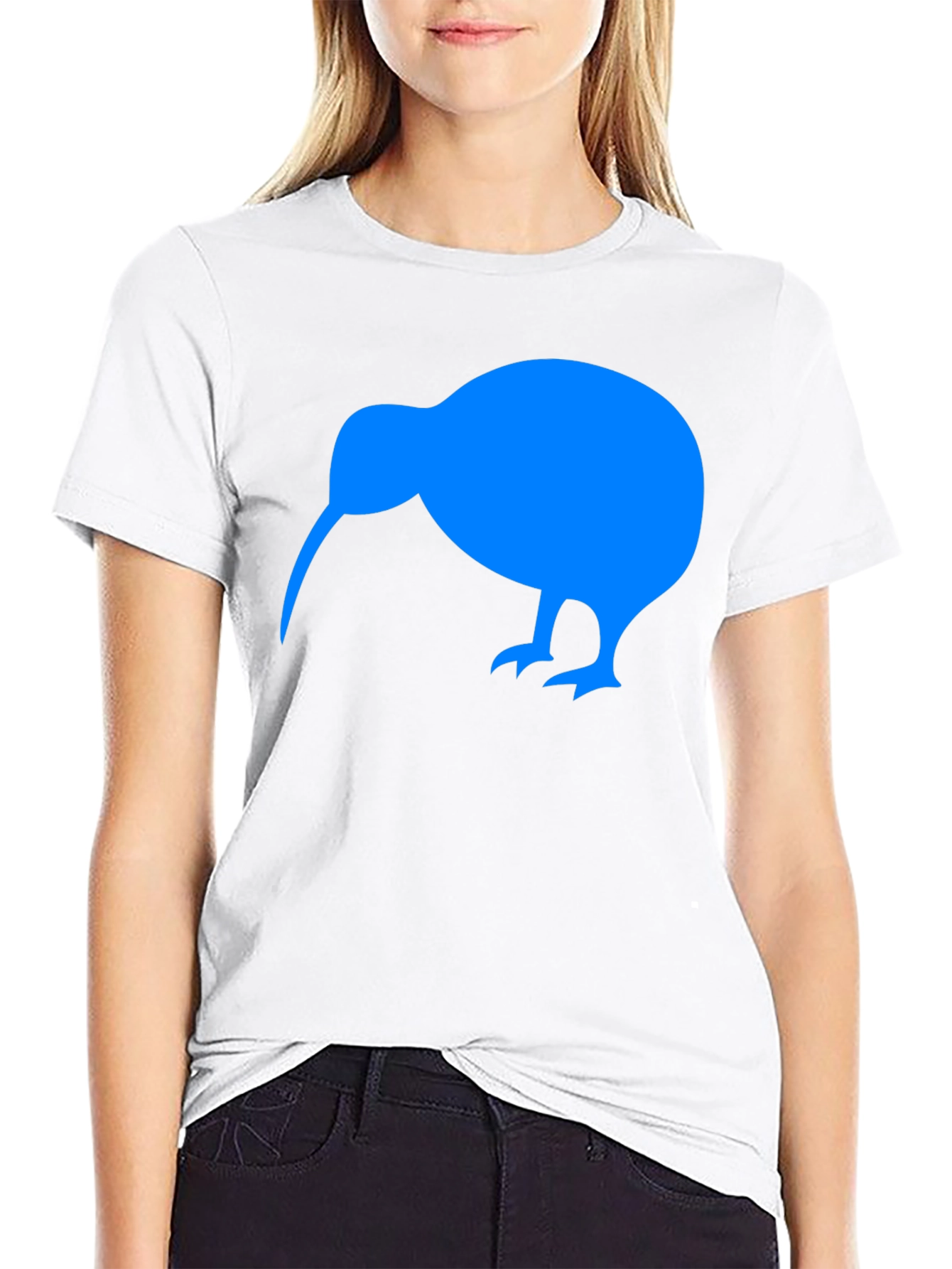Black Kiwi Bird Graphic Tee - Black Cotton T-Shirt view 9