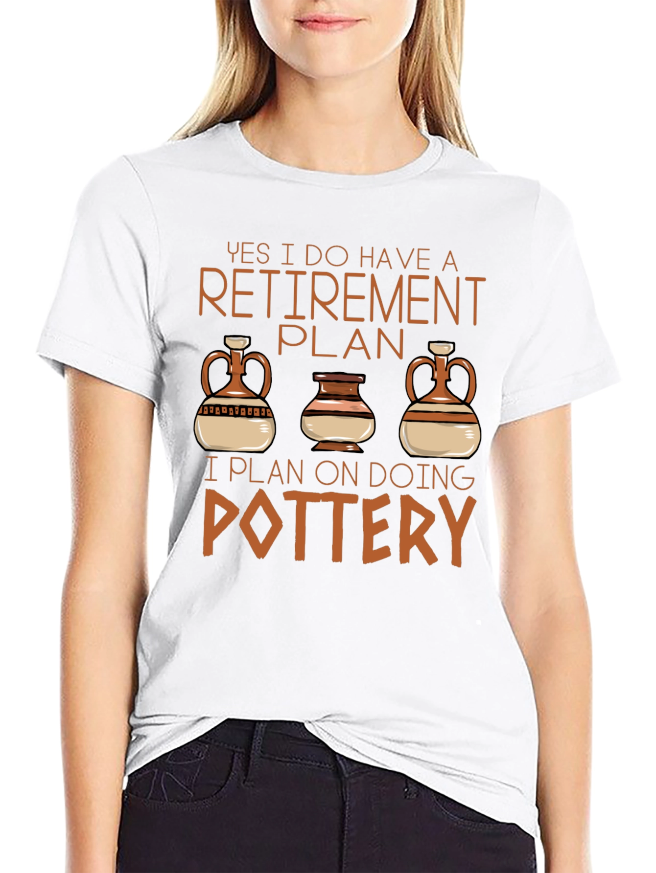 Black Retirement Plan Pottery T-Shirt view 9