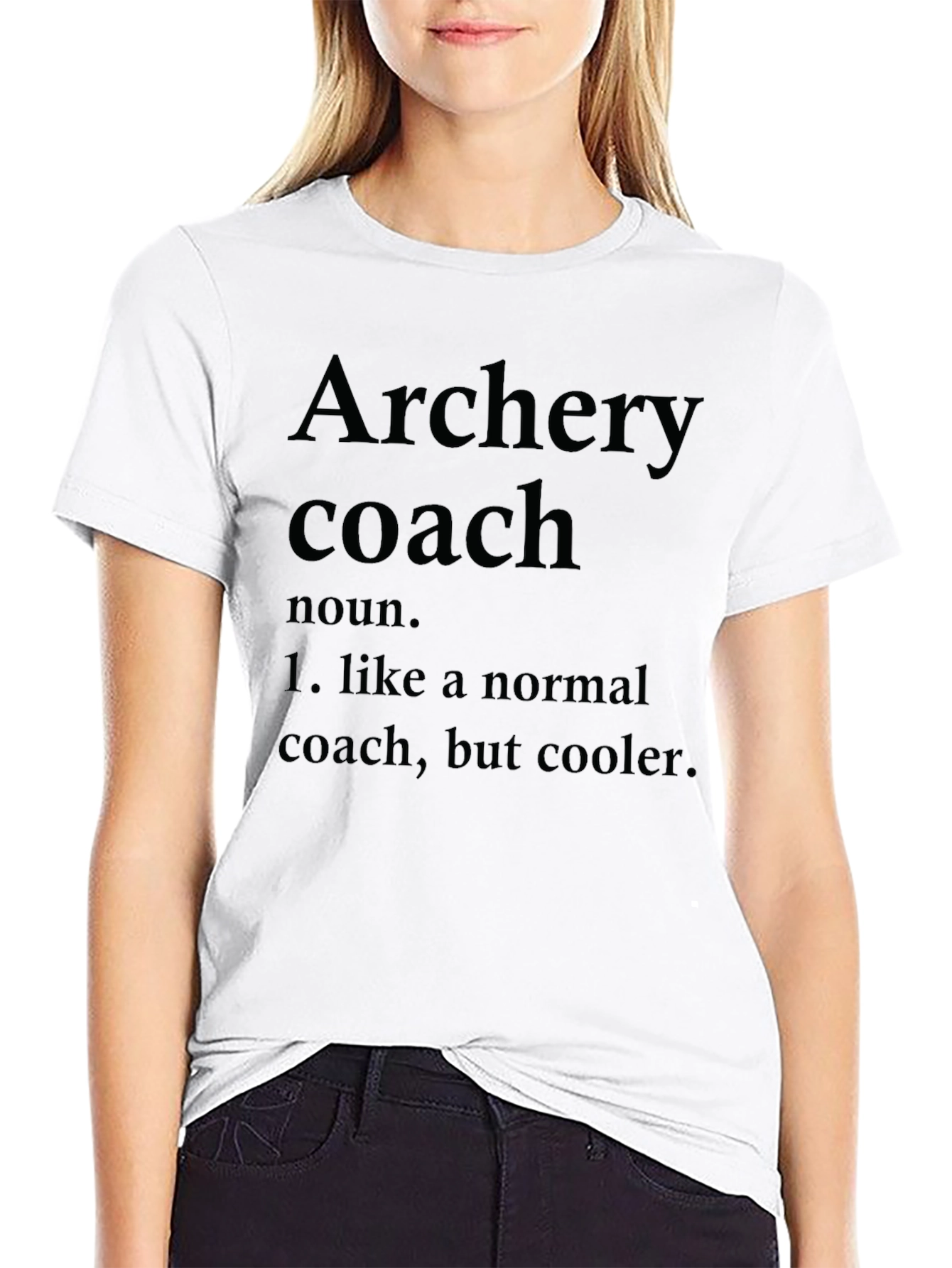 Black Archery Coach T-Shirt - Cool Definition Graphic Tee view 9