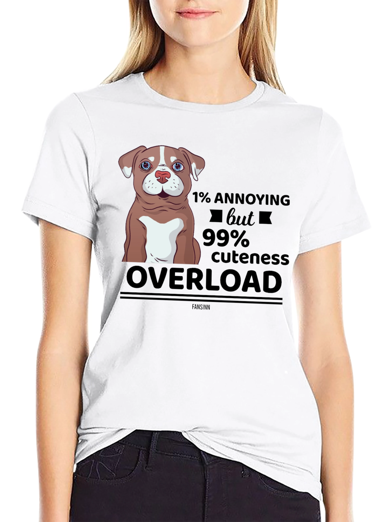Black Annoying But Cute Dog Graphic T-Shirt view 9
