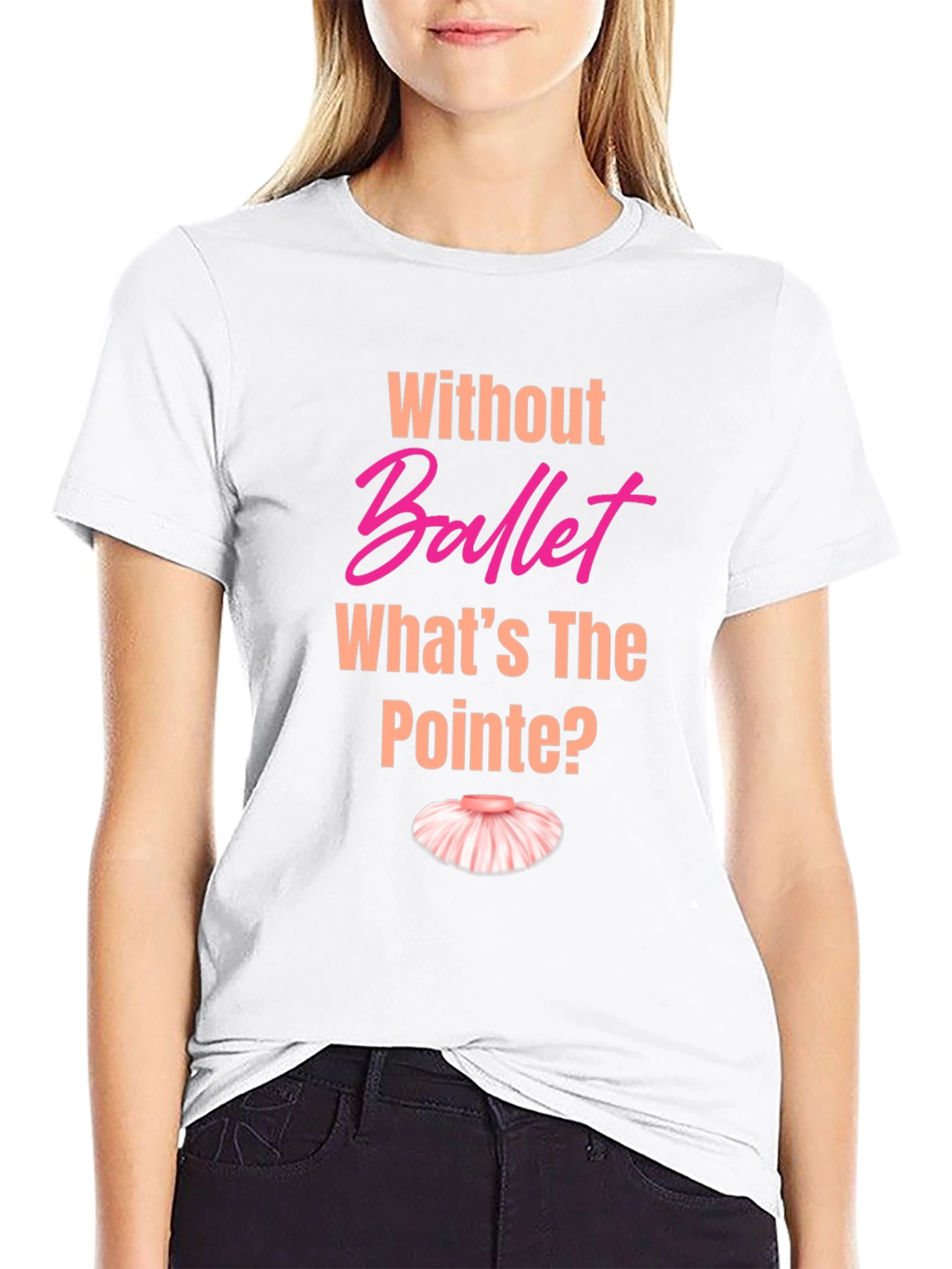 Black Ballet Pun T-Shirt - What's the Pointe? view 9