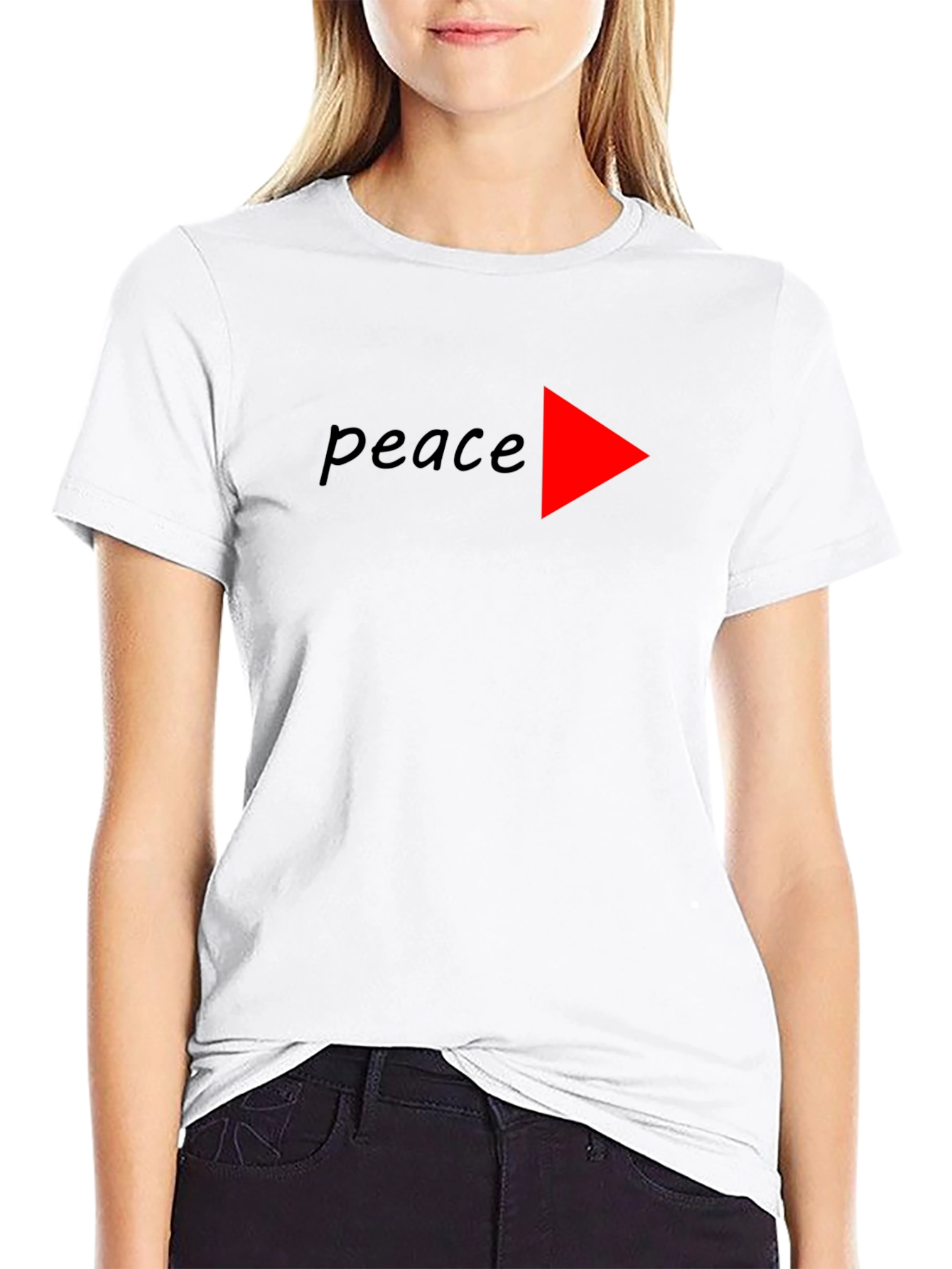 Black Peace Sign T-Shirt - Modern Graphic Tee view 9