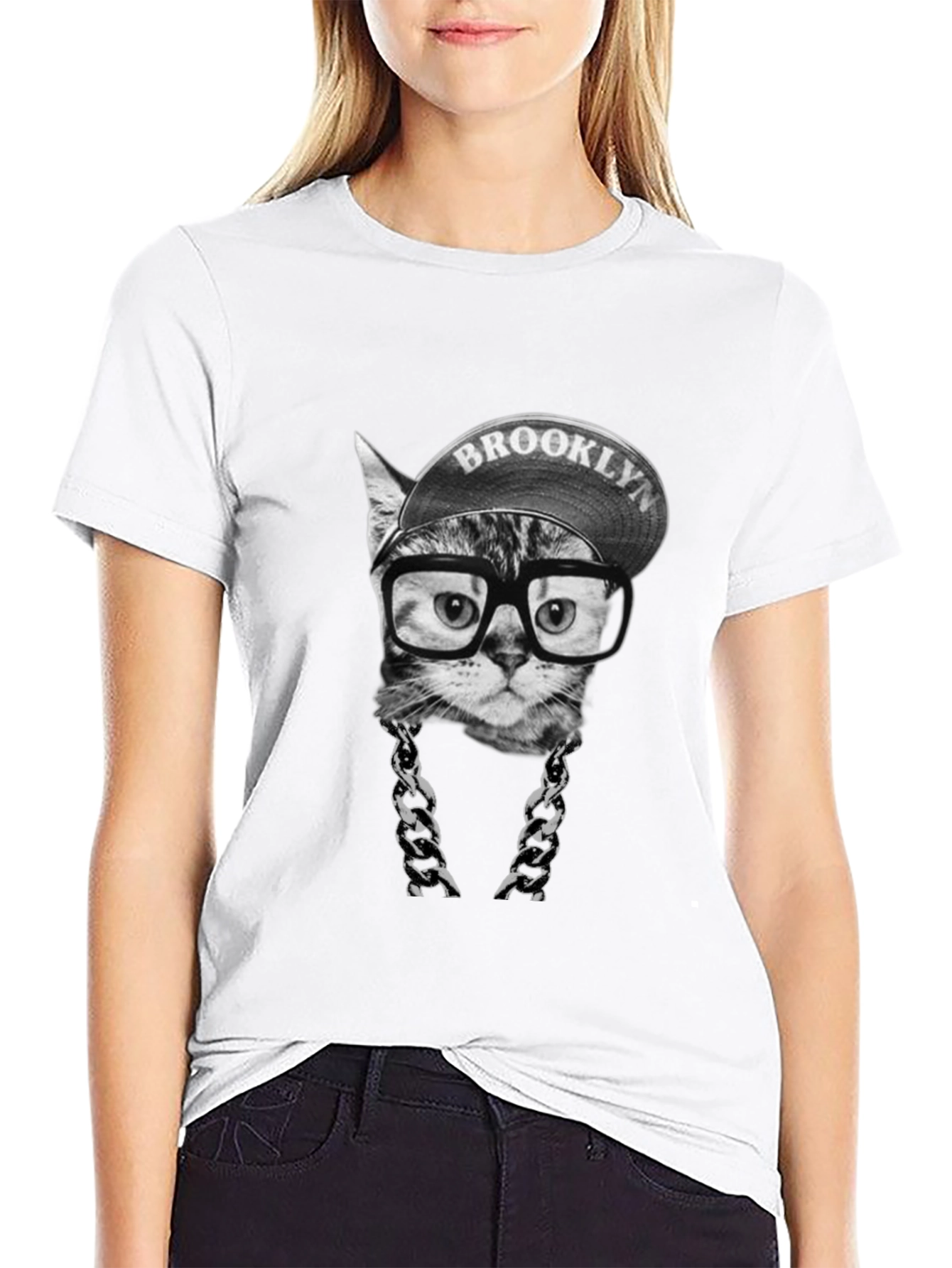 Black Brooklyn Cat T-Shirt - Hip Hop Style! view 9