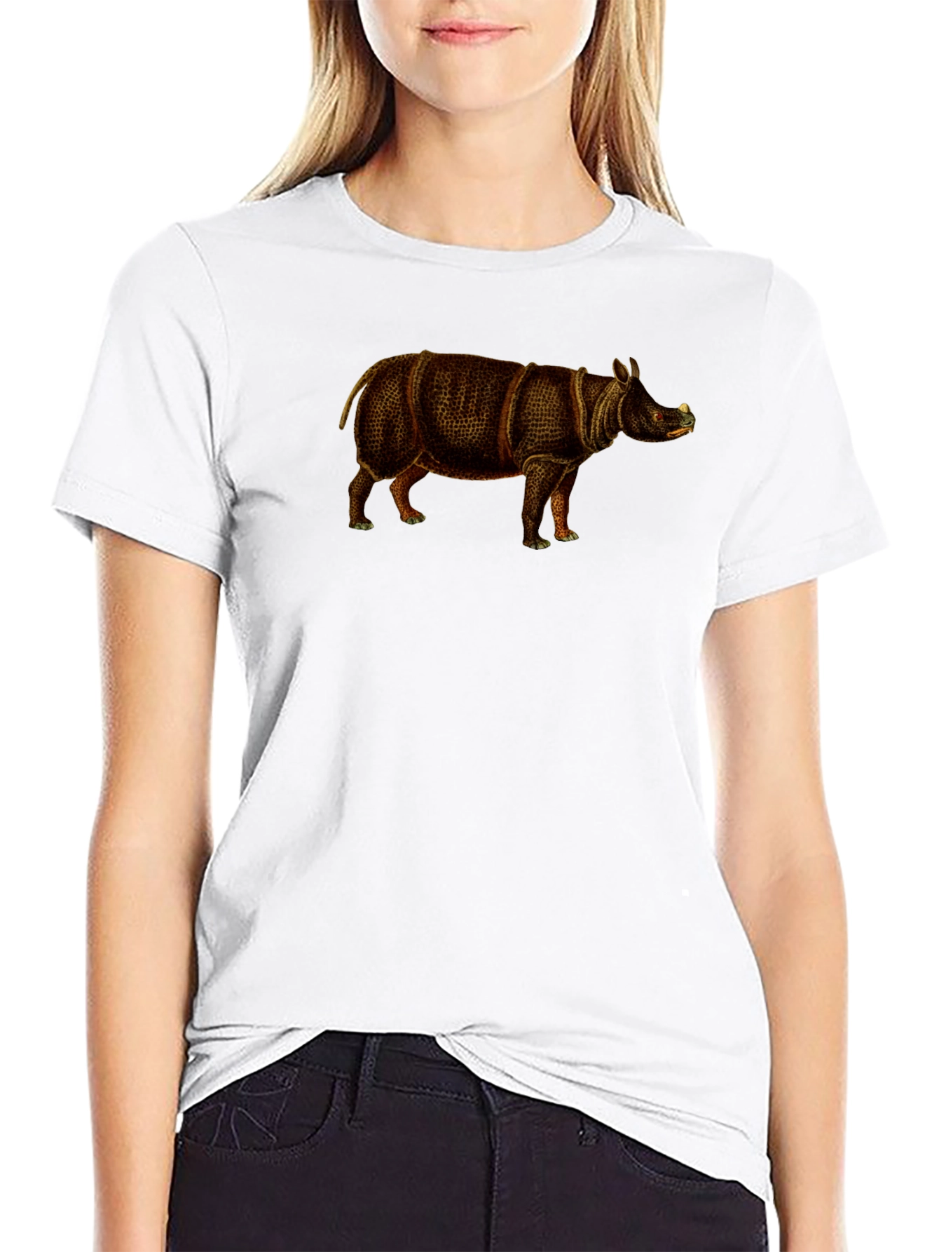 Black Rhino Graphic Tee - Men's Black Short Sleeve Shirt view 9