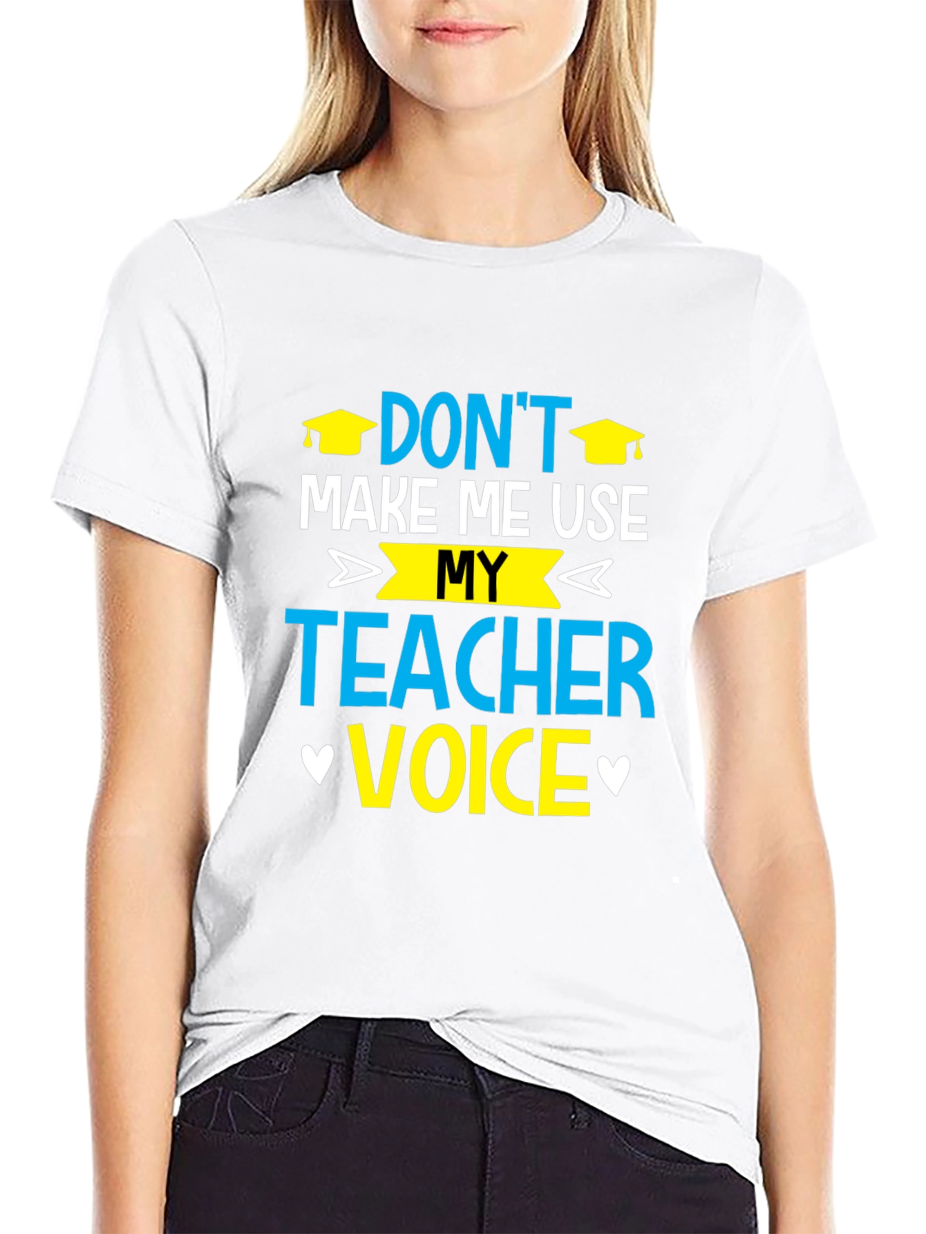 Black Don't Make Me Use My Teacher Voice T-Shirt view 9
