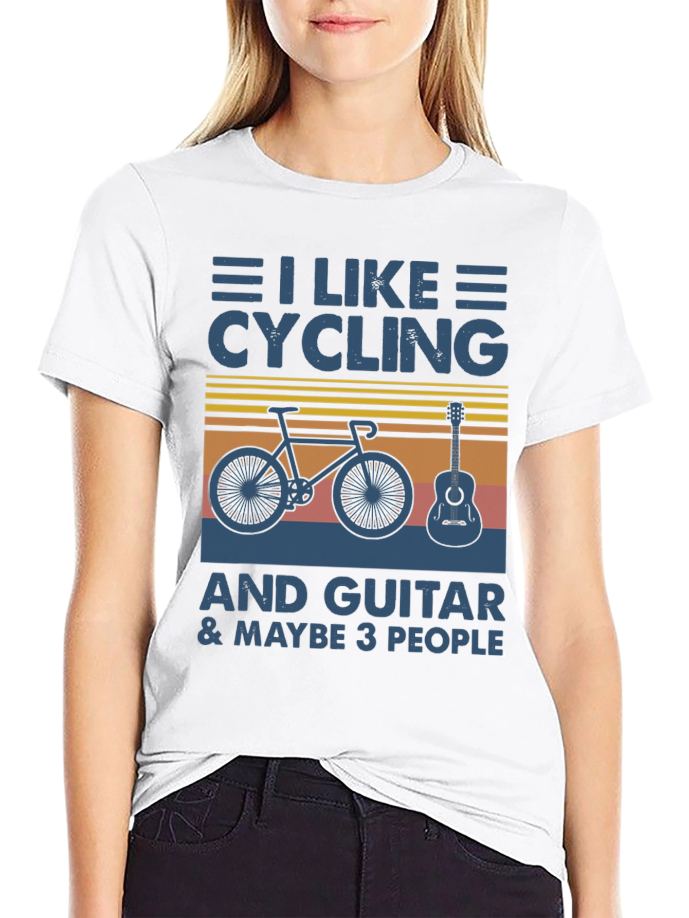Black Cycling, Guitar & Maybe 3 People T-Shirt view 9