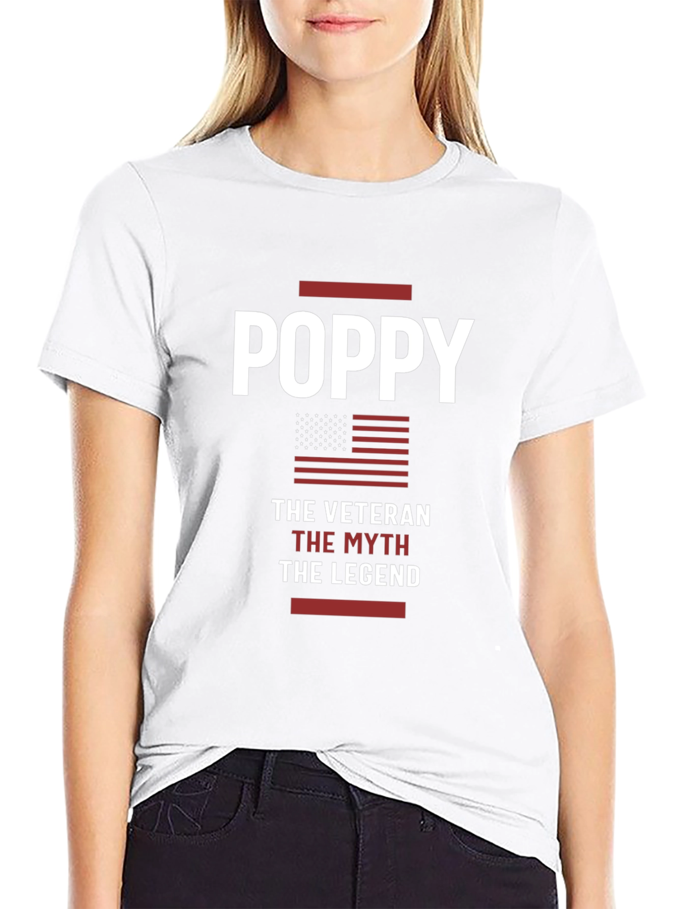 Black Poppy Veteran, Myth, Legend T-Shirt view 9