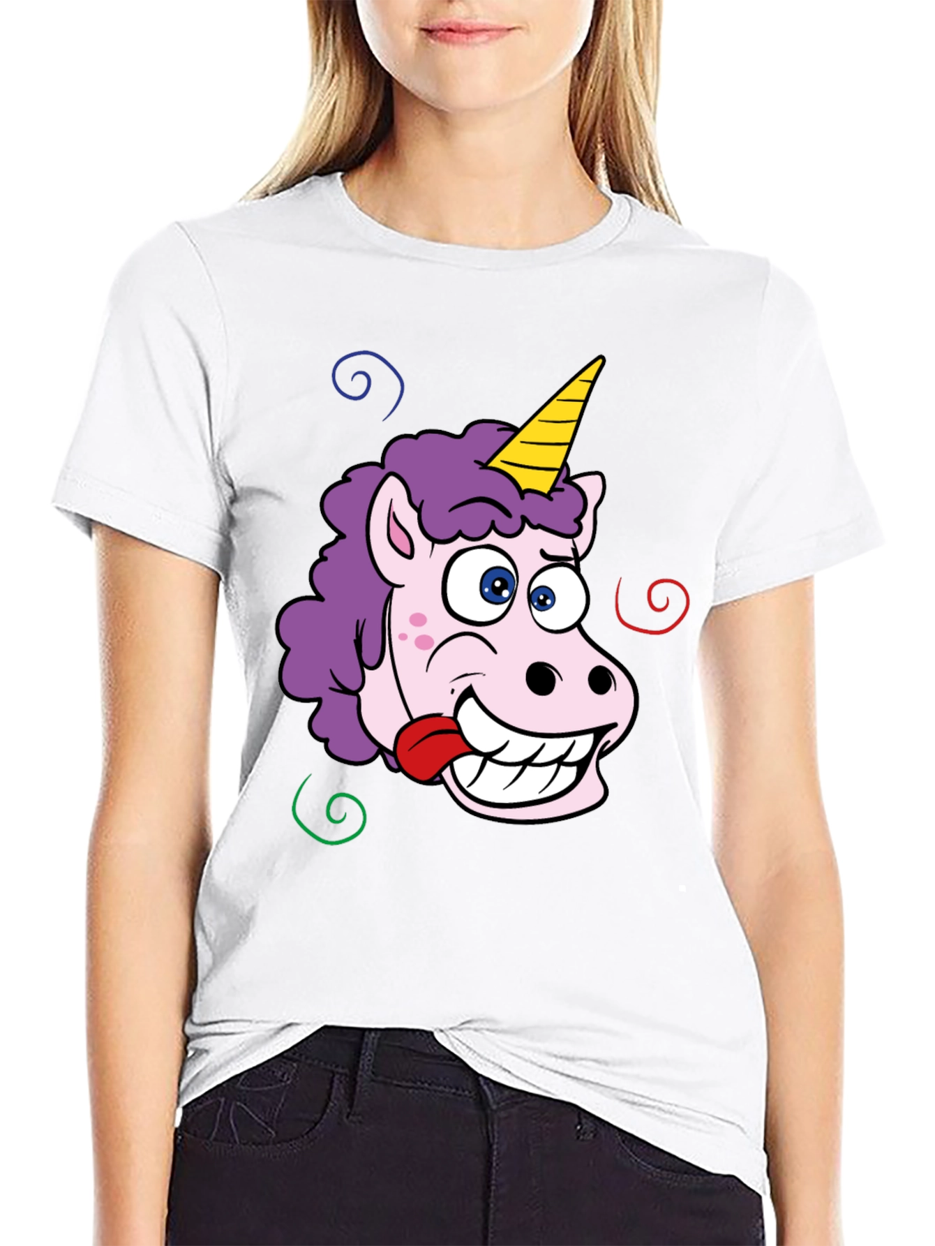 Black Funny Unicorn T-Shirt view 9