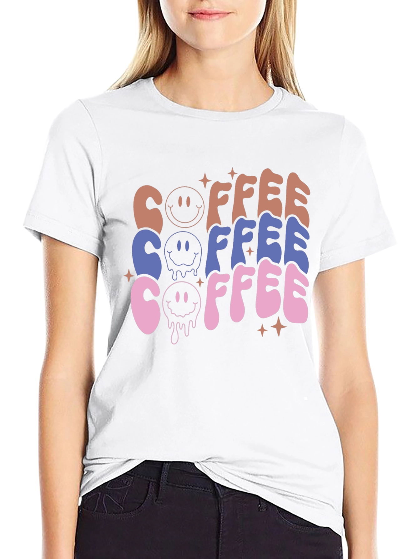 Black Retro Coffee Graphic Tee - Unisex Casual view 9