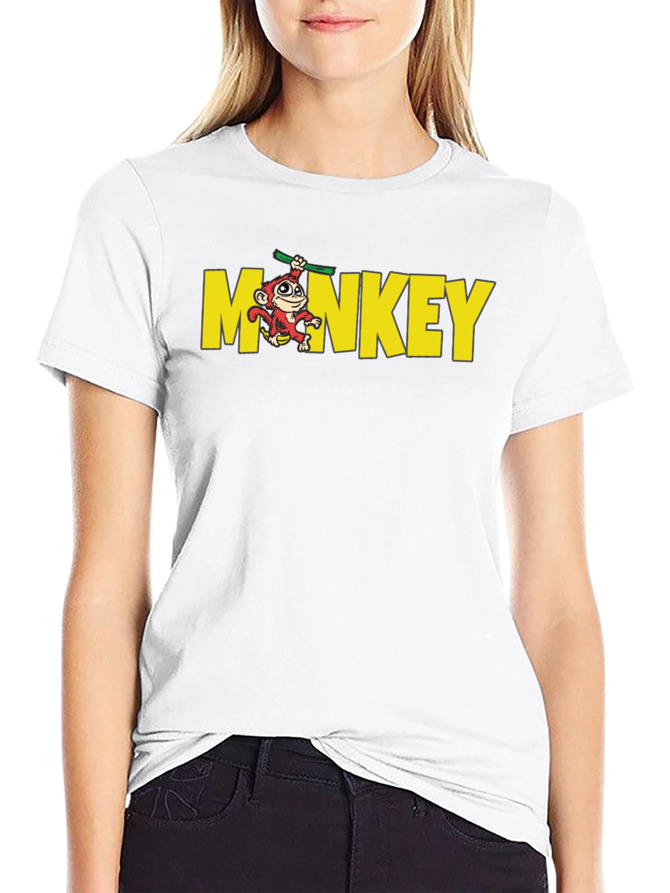 Black Monkey Graphic Crew Neck T-Shirt - Black view 9