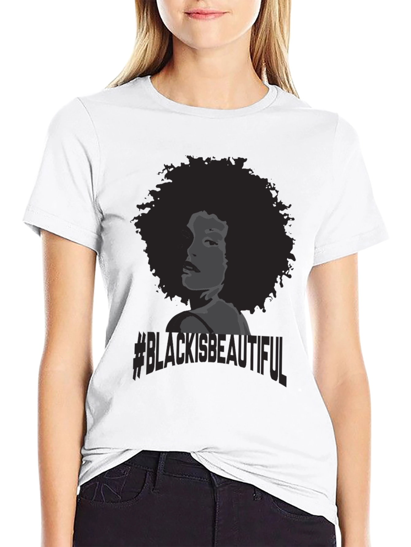 Black Black Is Beautiful T-Shirt Afro Woman view 9