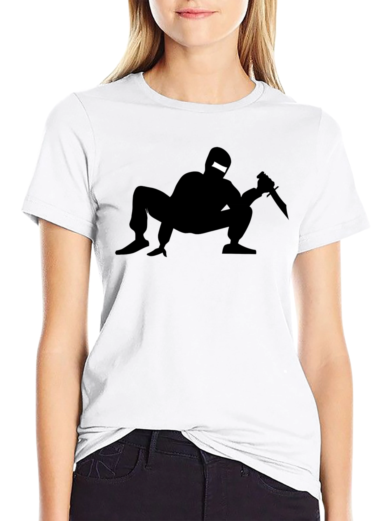 Black Stealth Ninja Graphic T-Shirt - Black view 9