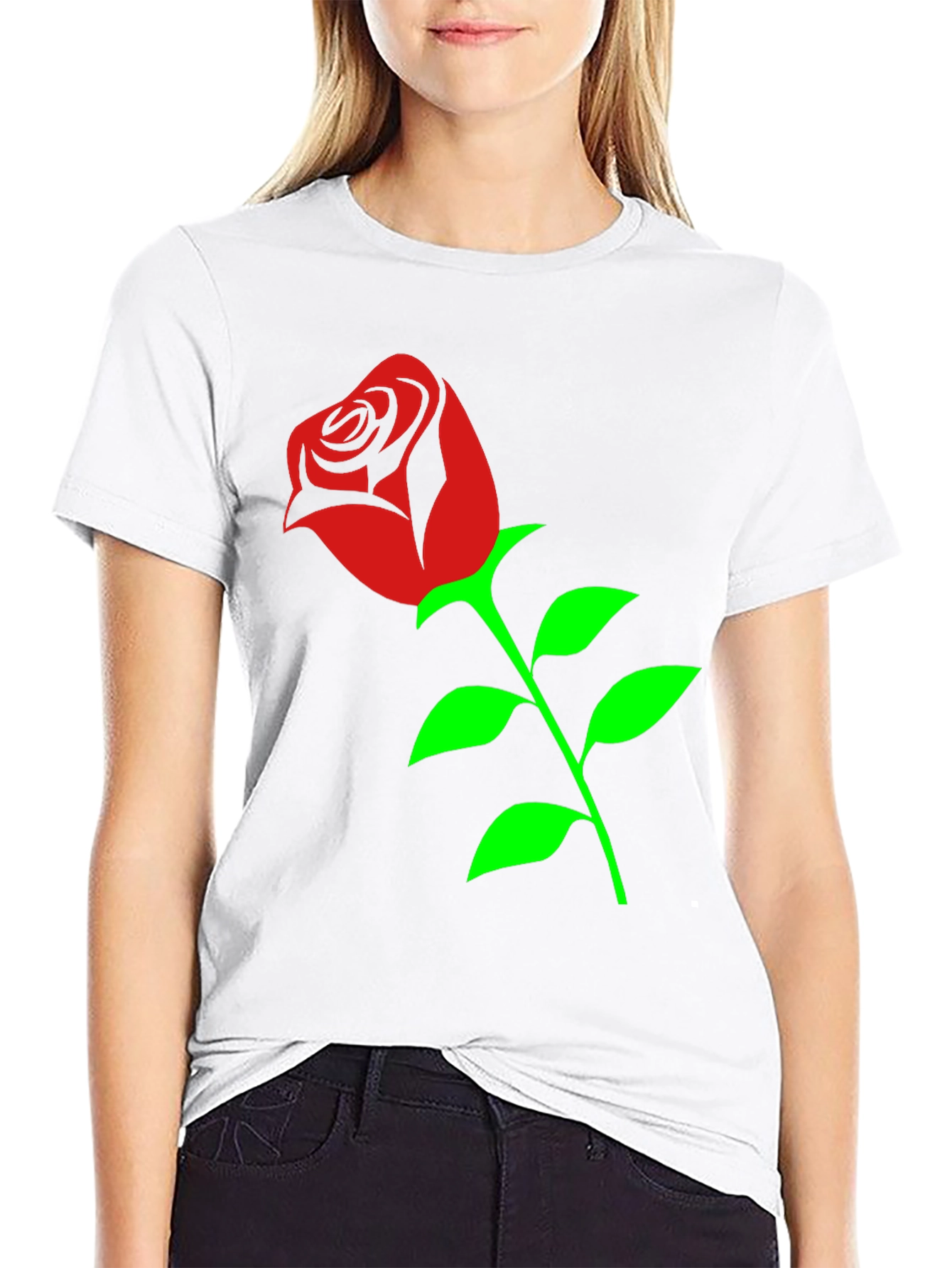 Black Rose Graphic Black T-Shirt view 9