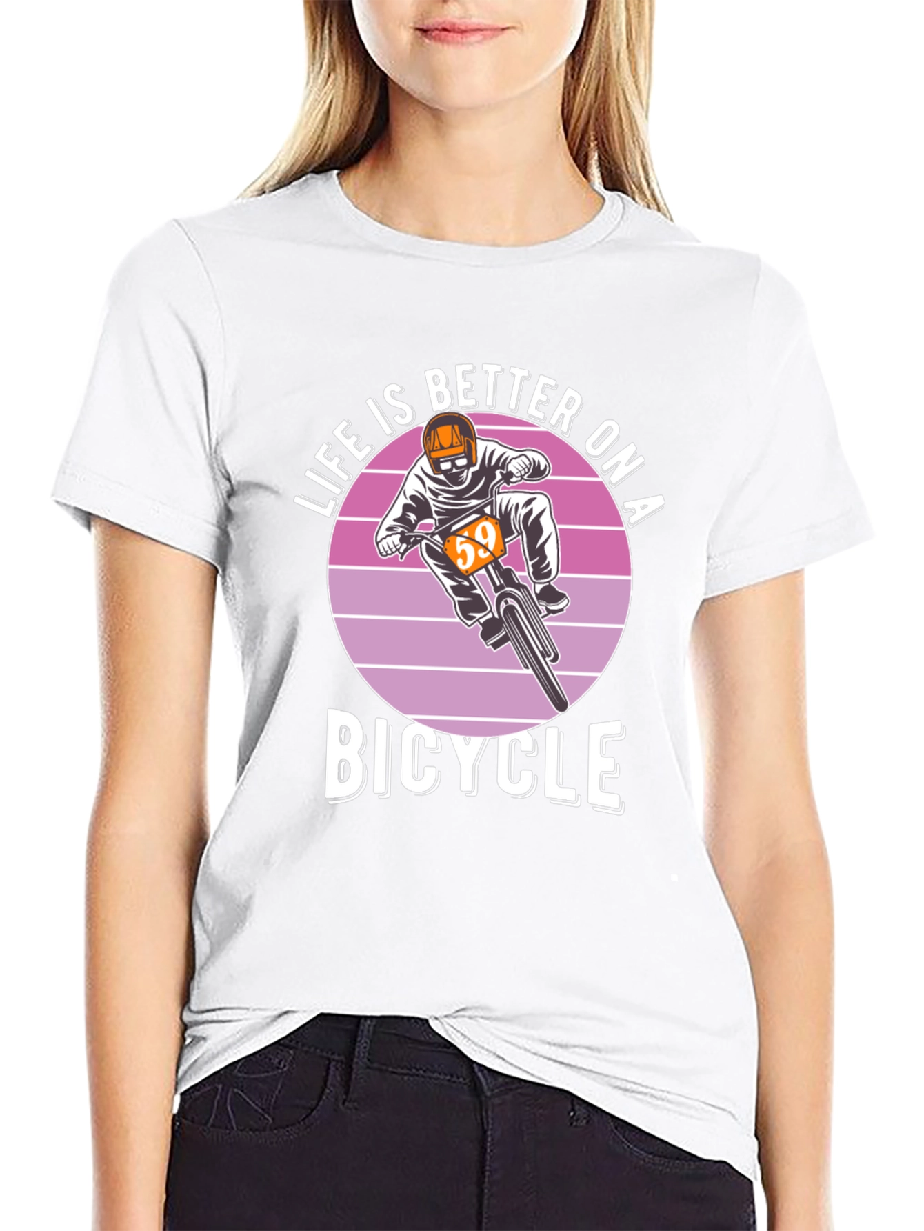 Black Life is Better on a Bicycle T-Shirt view 9