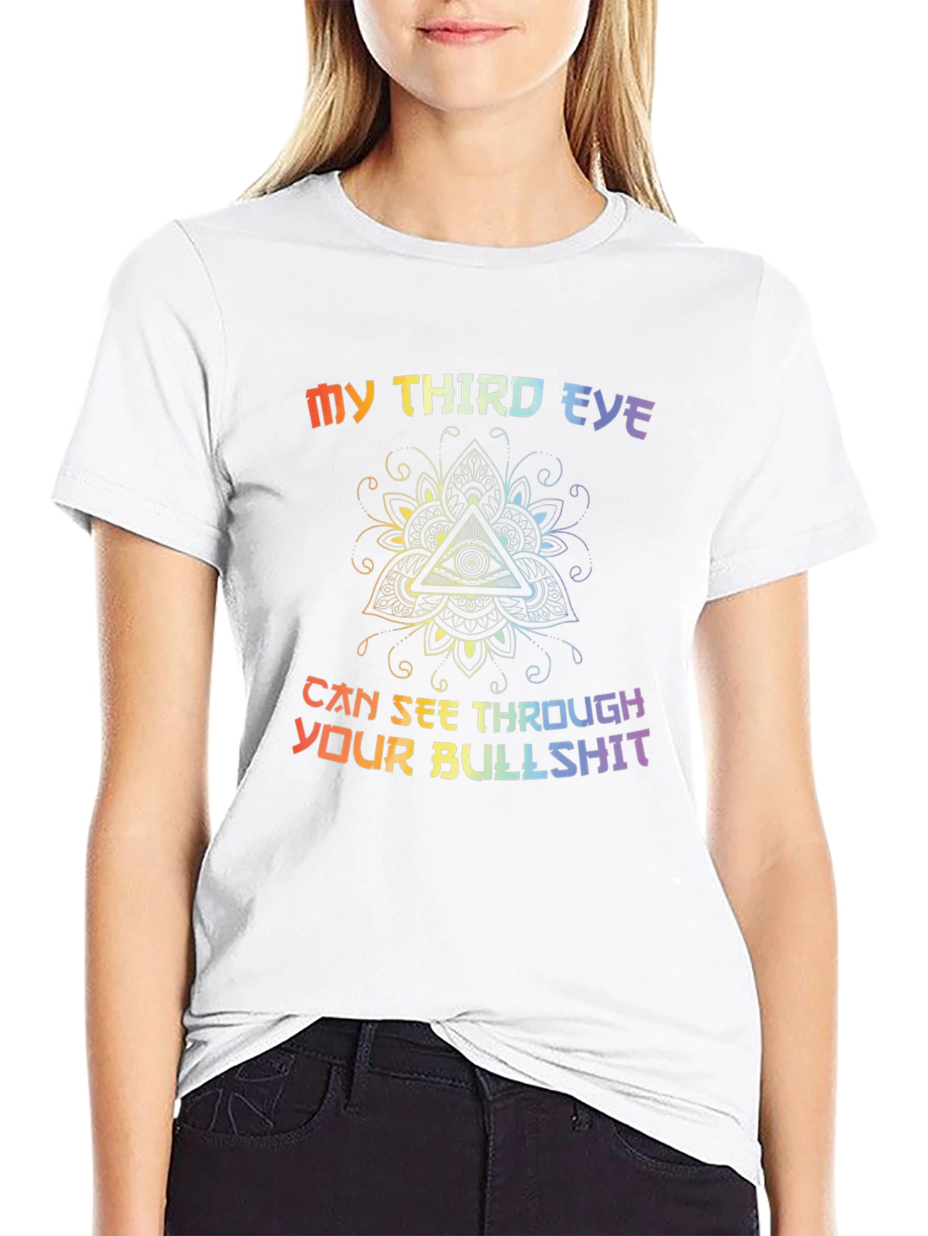 Black Third Eye Bullshit Graphic Tee - Unisex view 9