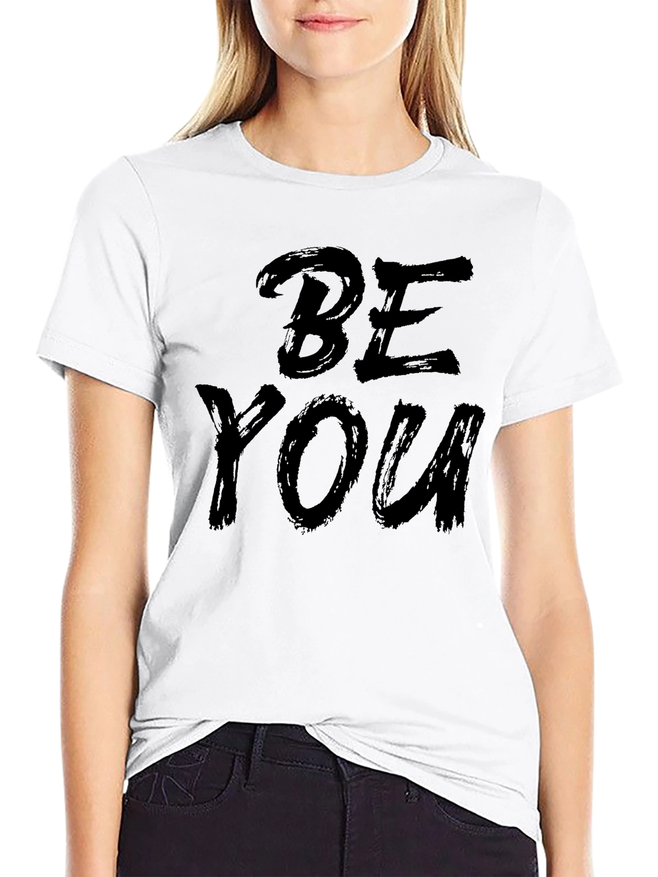 Black Be You Graphic Tee - Stylish Casual T-Shirt view 9