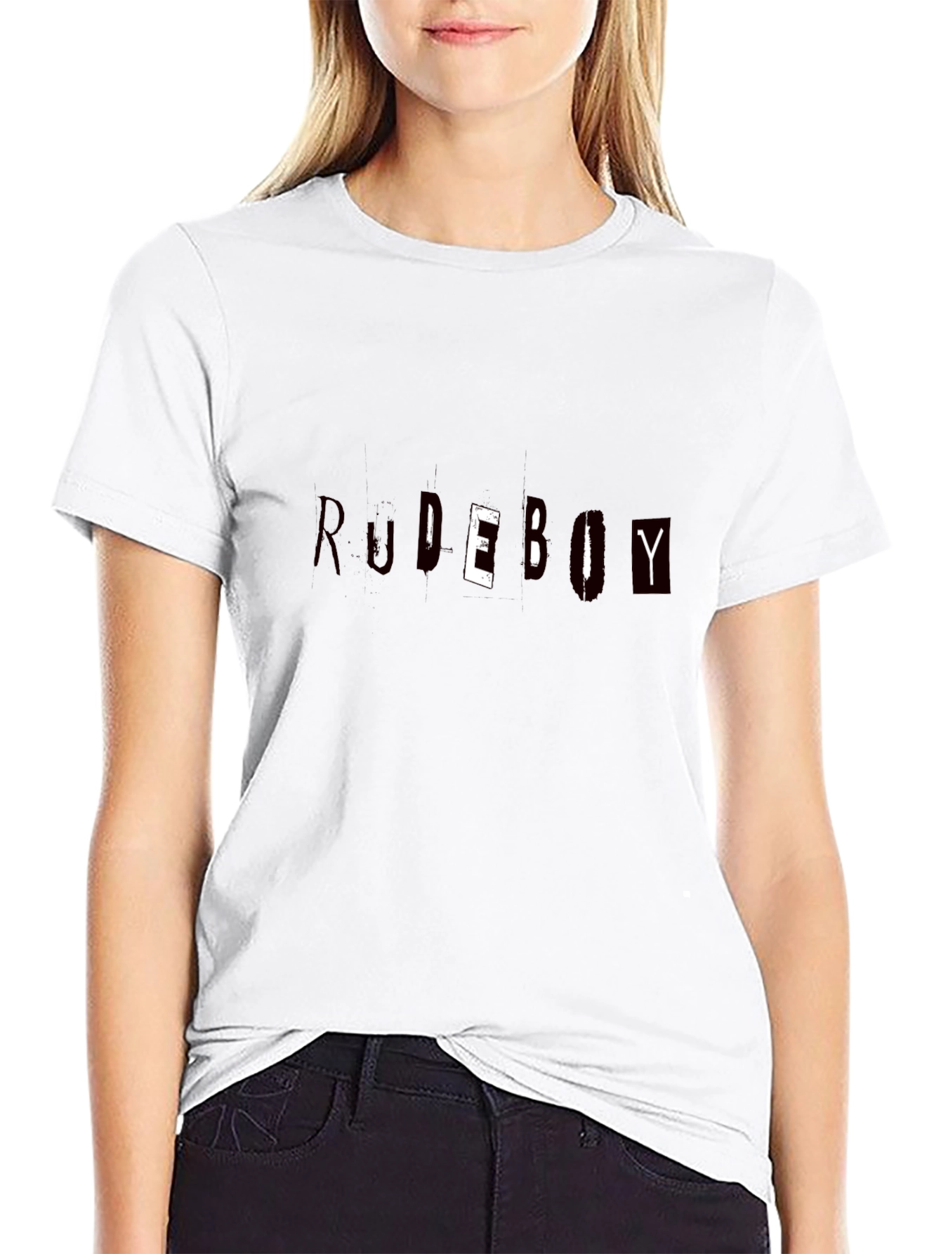 Black Rudeboy Graphic Print Black T-Shirt view 9
