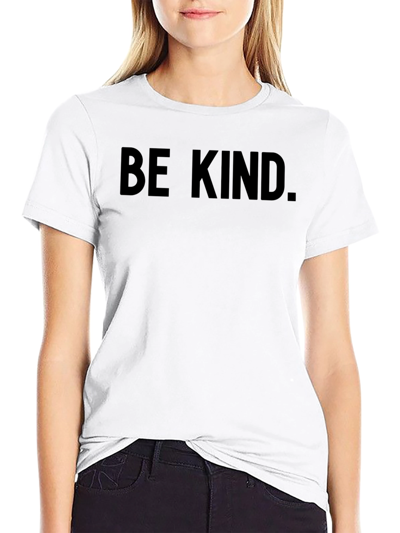 Black Be Kind Graphic T-Shirt - Short Sleeve Crew Neck Tee view 9