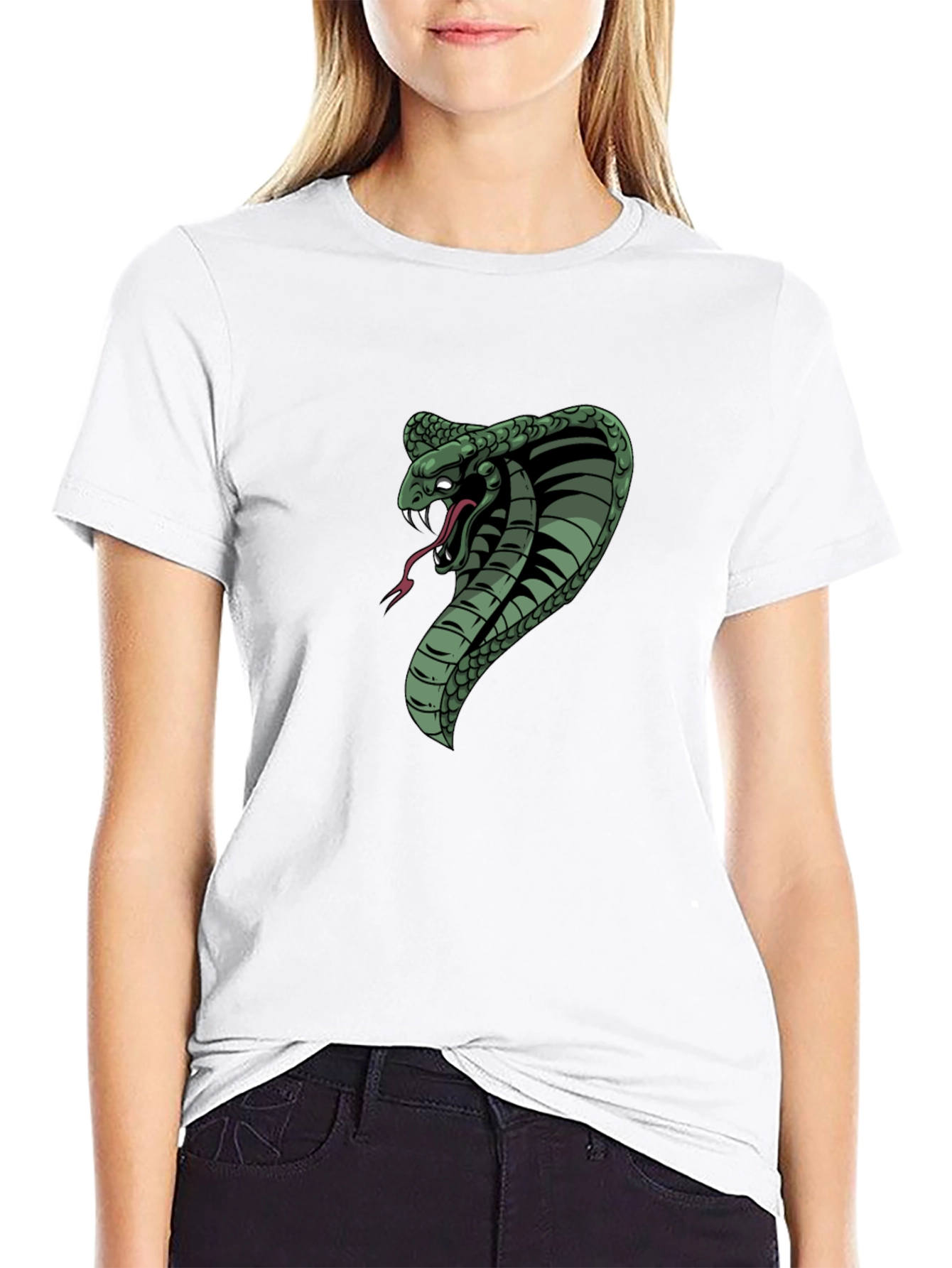 Black Black Cobra Graphic Tee view 9