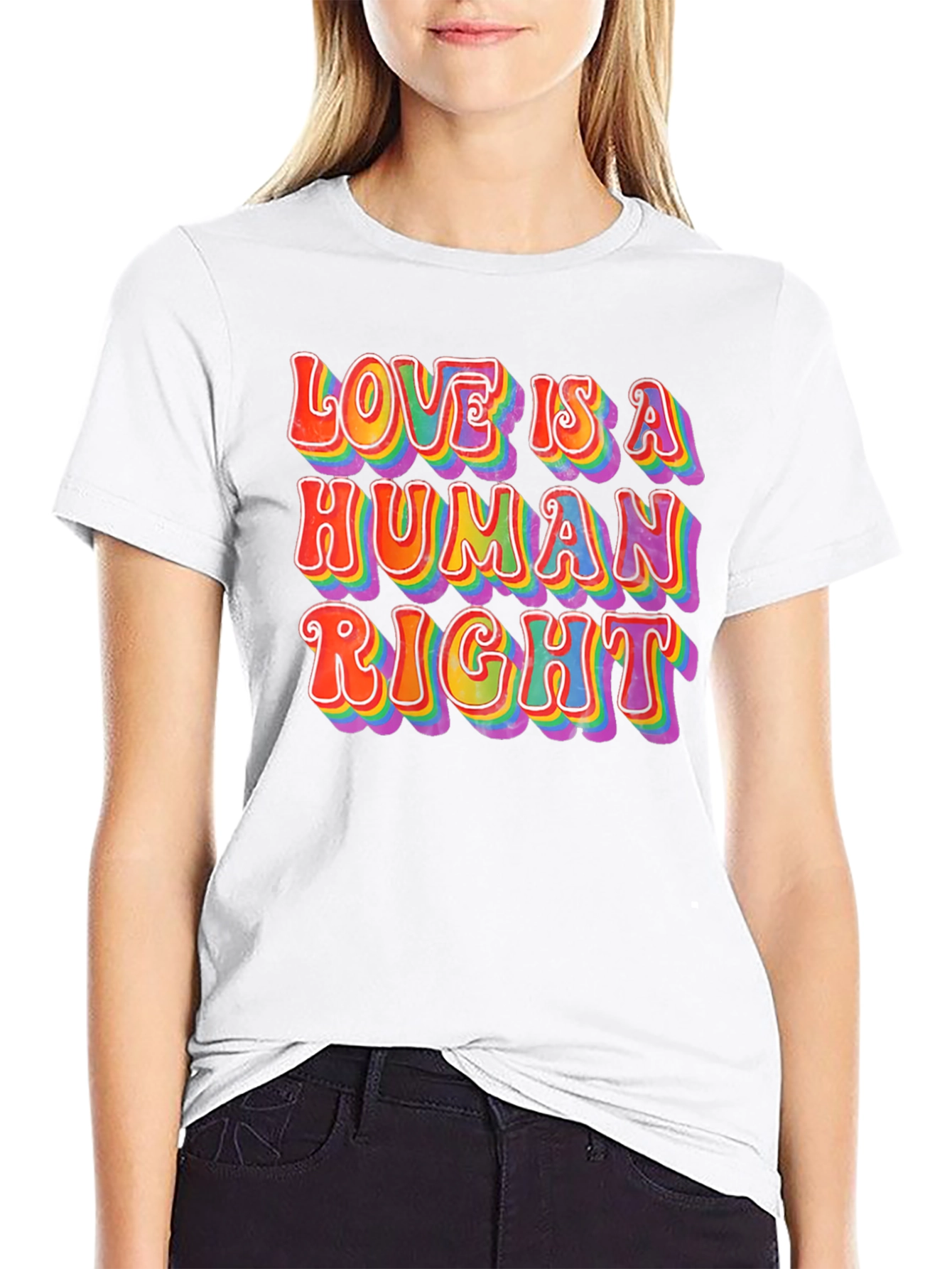 Black Love is a Human Right T-Shirt - Retro LGBT Pride Tee view 9