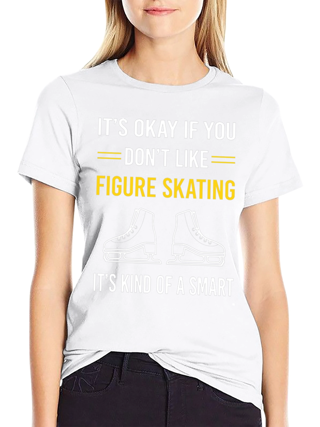 Black Funny Figure Skating T-Shirt - It's Okay If You Don't Like view 9