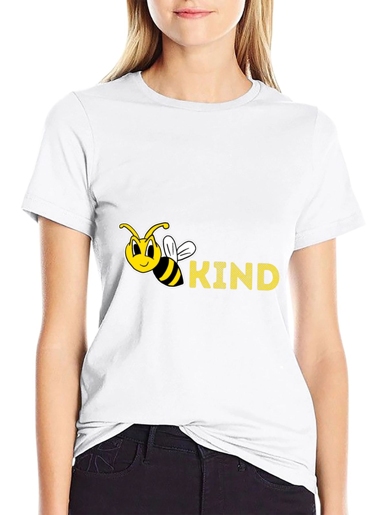 Black Bee Kind T-Shirt - Unisex Black Tee view 9