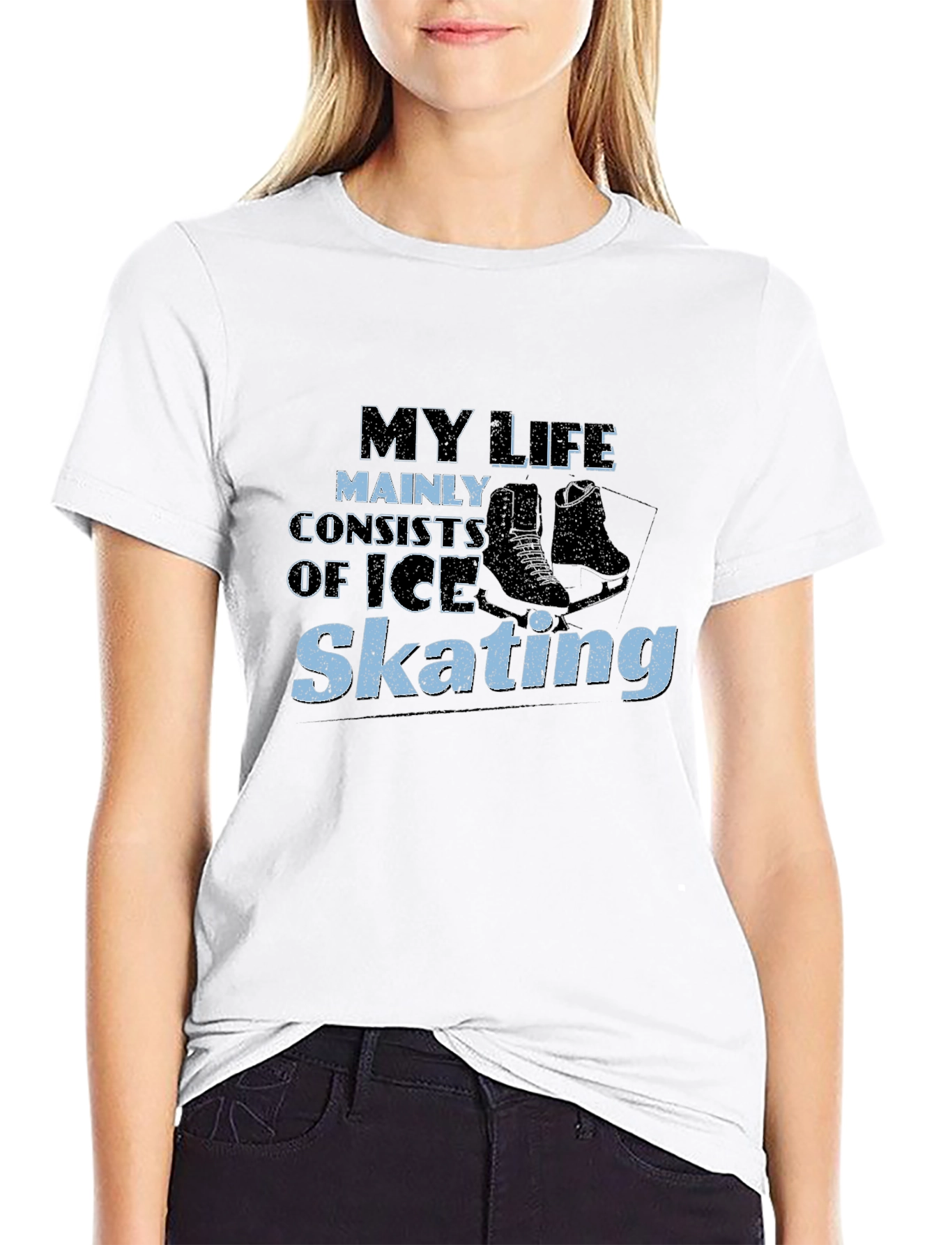 Black Ice Skating T-Shirt - My Life Skating Tee view 9