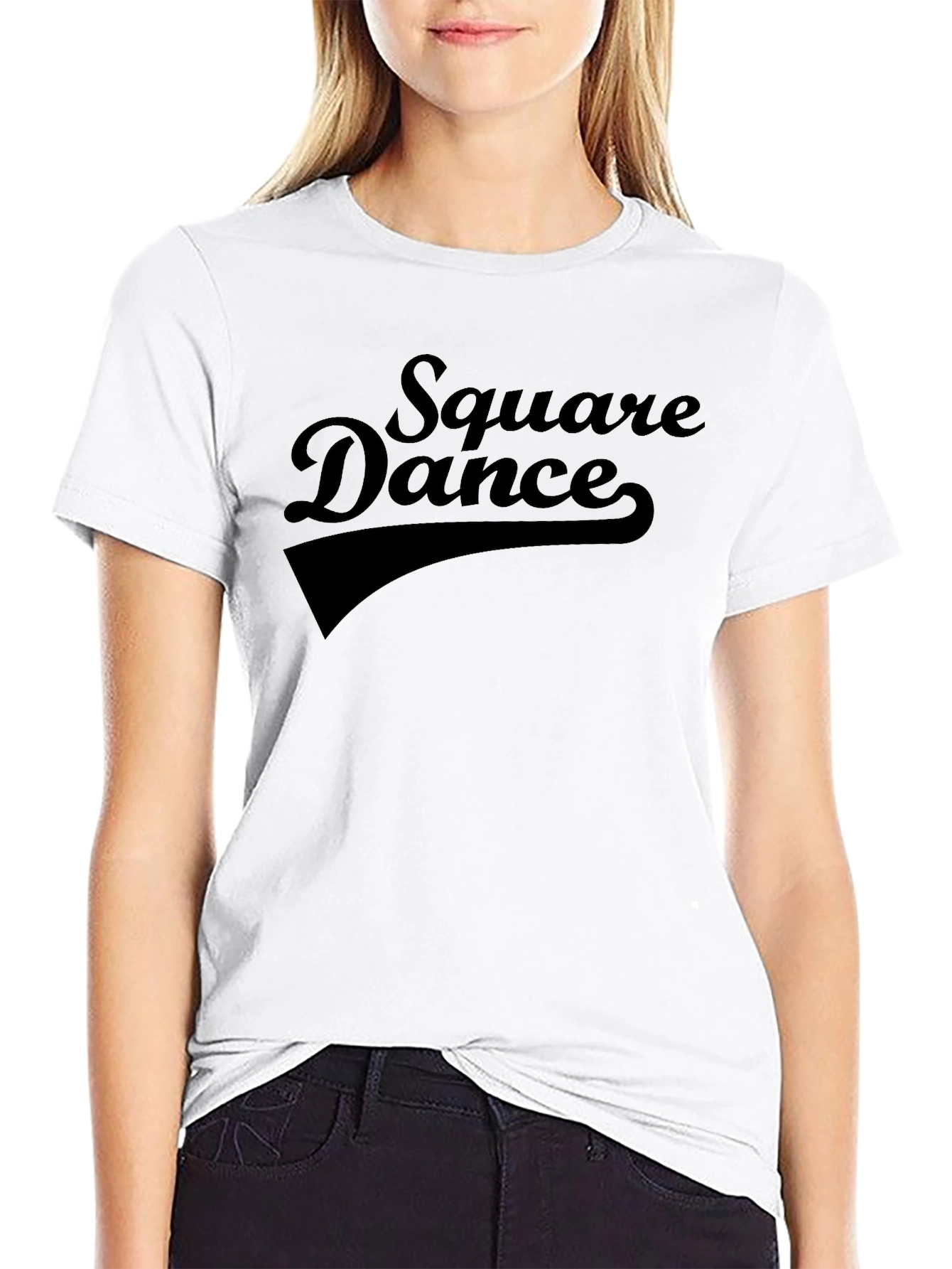Black Square Dance Graphic T-Shirt - Soft Cotton Blend view 9