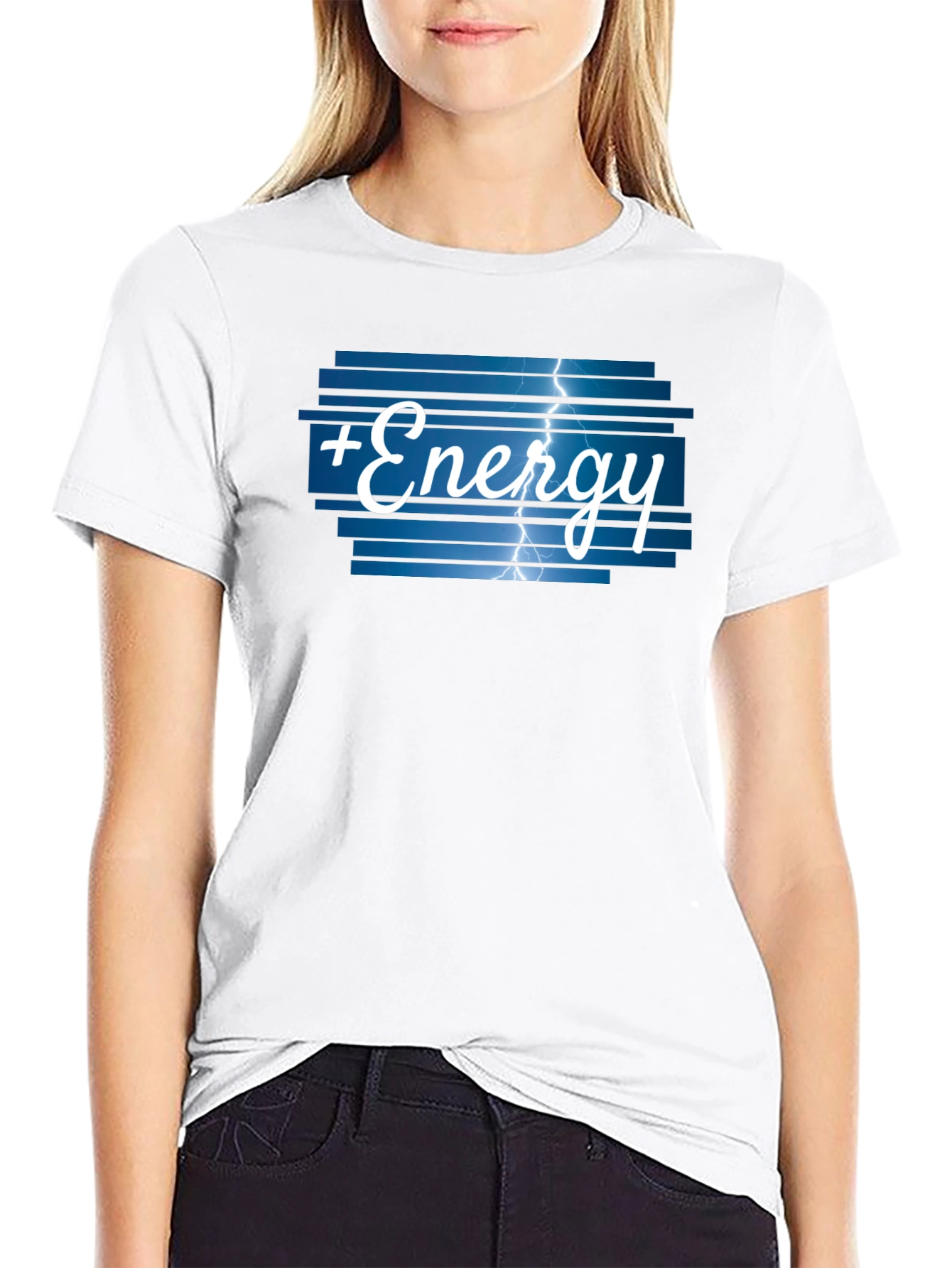Black Energy Graphic T-Shirt - Black Cotton Tee view 9