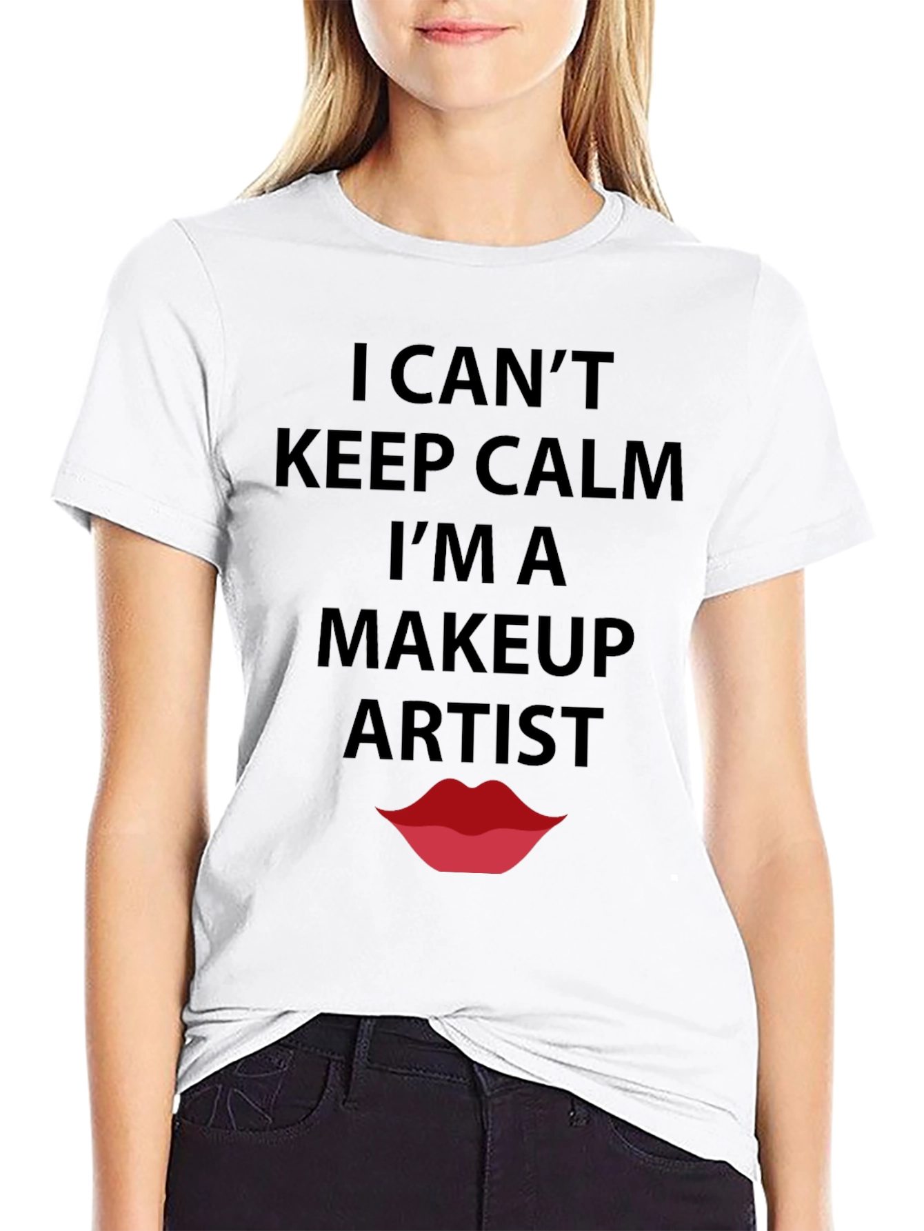 Black Makeup Artist T-Shirt - Keep Calm Funny Tee view 9