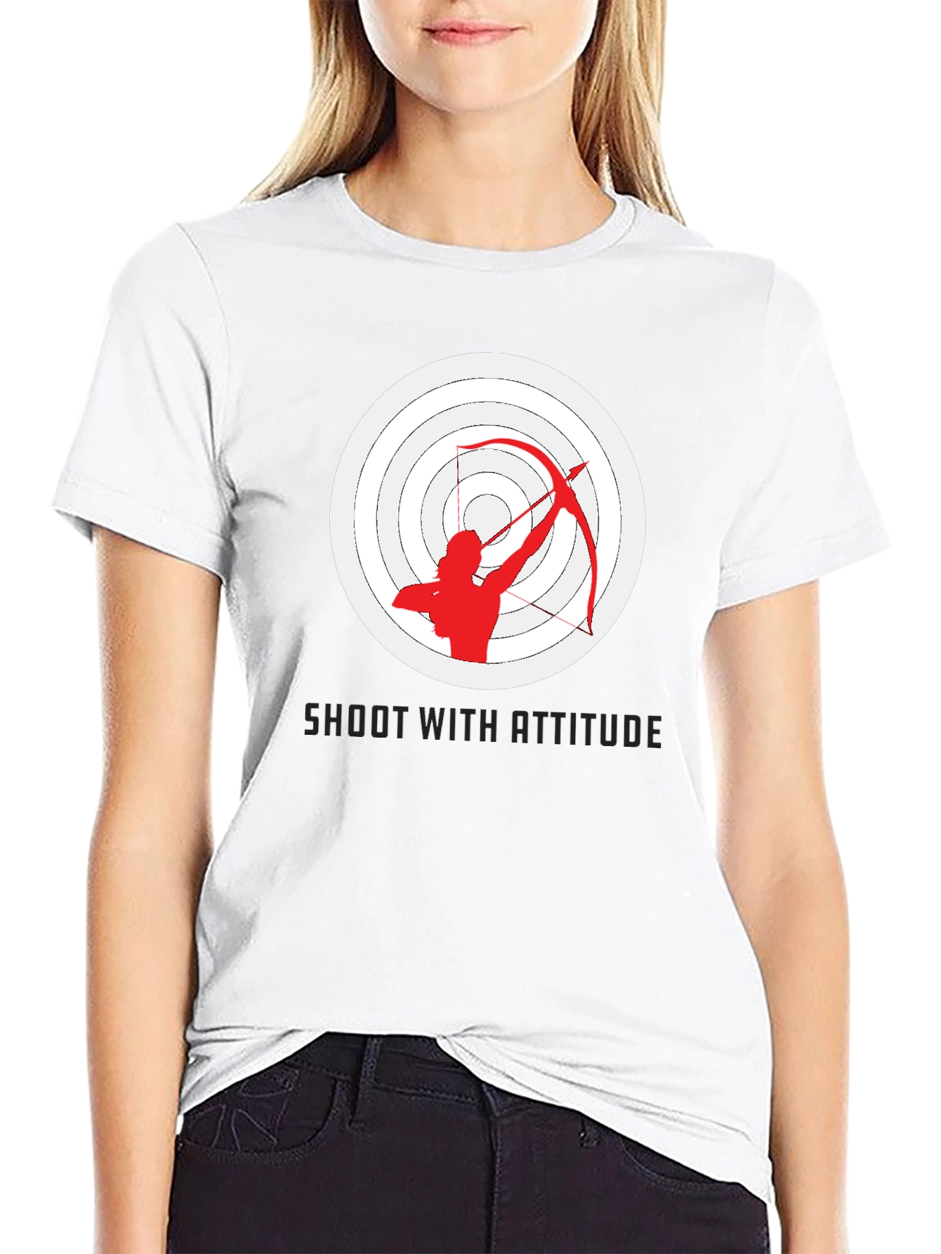 Black Archer Target Graphic Tee - Shoot With Attitude view 9