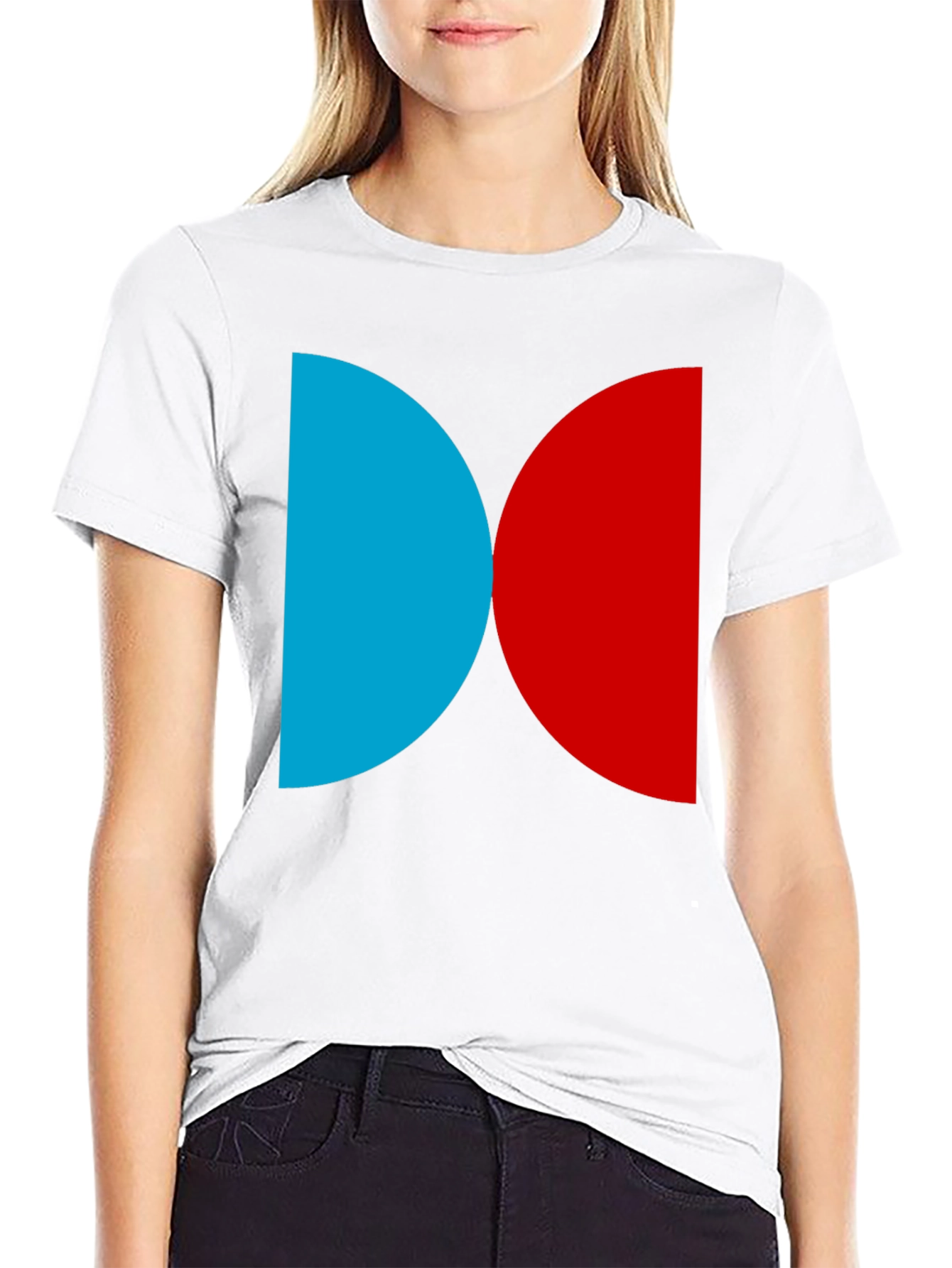 Black Modern Color Block T-Shirt view 9