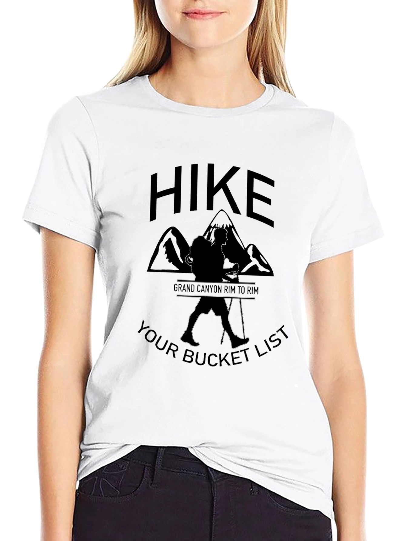 Black Hike Grand Canyon Bucket List Black T-Shirt view 9