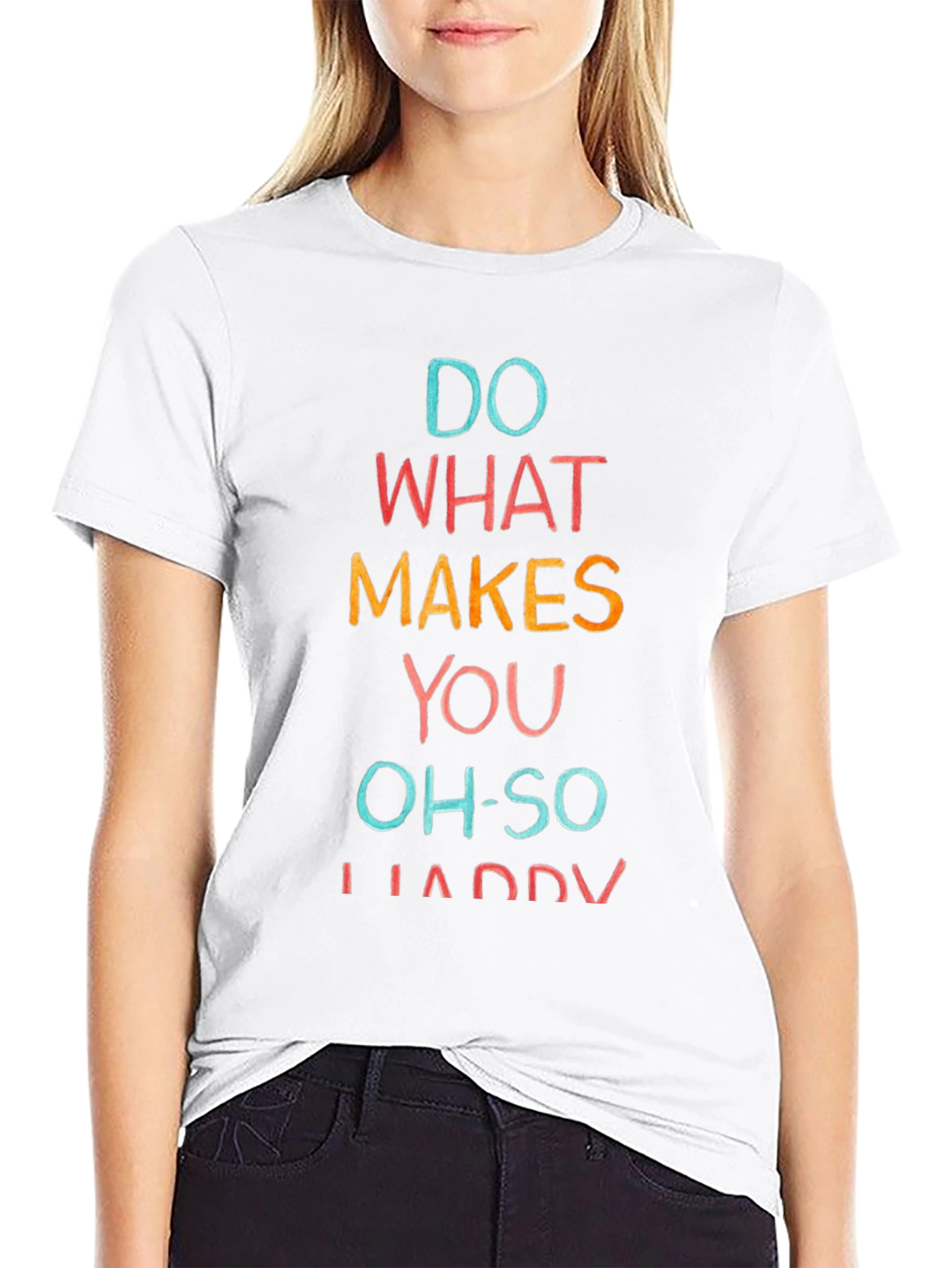 Black Do What Makes You Happy Tee view 9