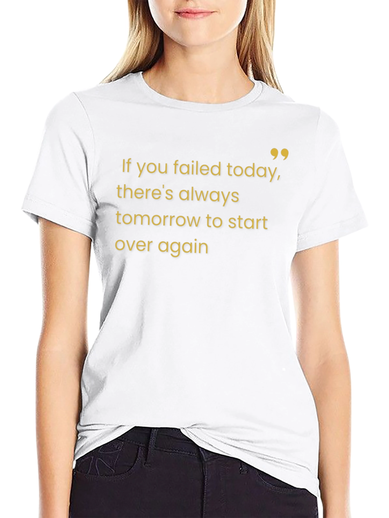 Black Motivational Quote Black T-Shirt view 9