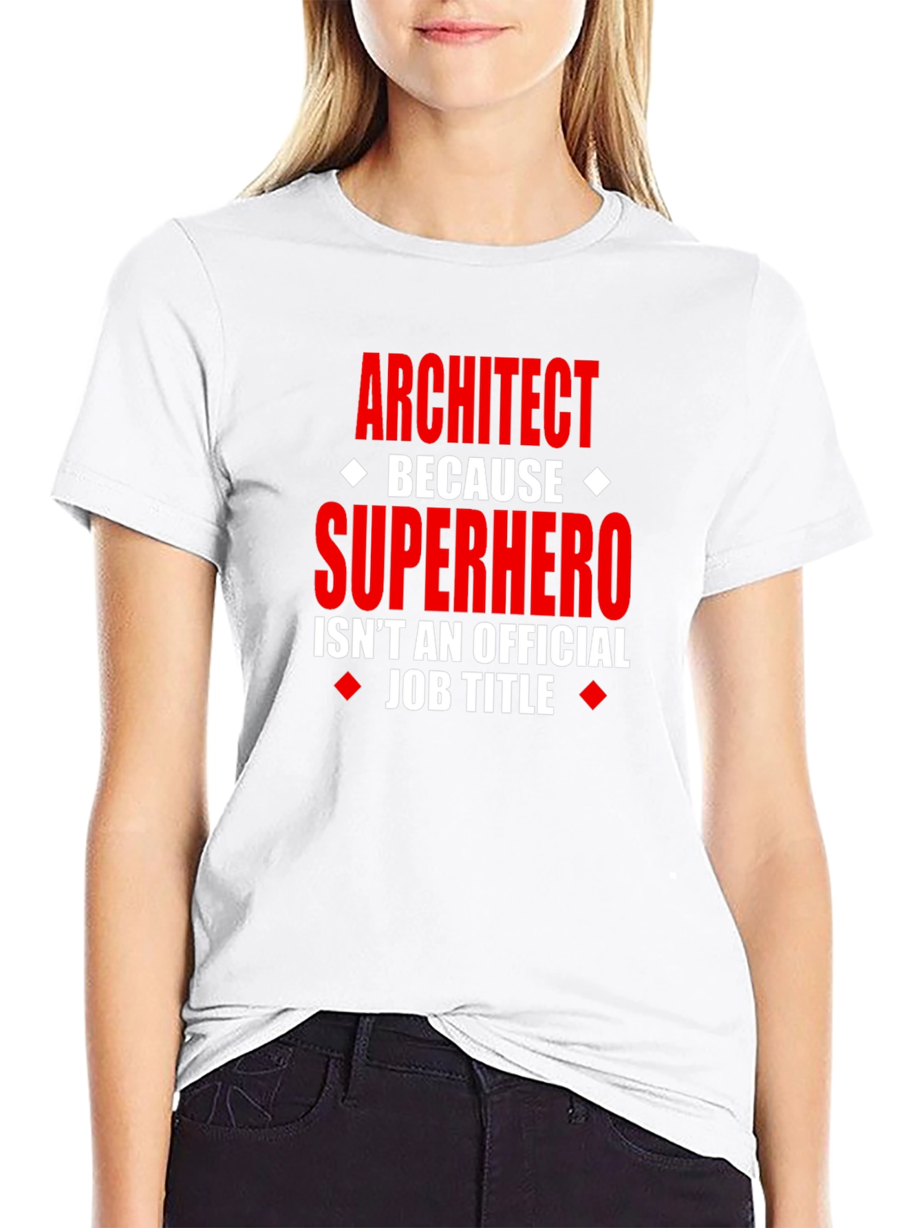 Black Architect Superhero Graphic Tee - Funny Job Title Shirt view 9